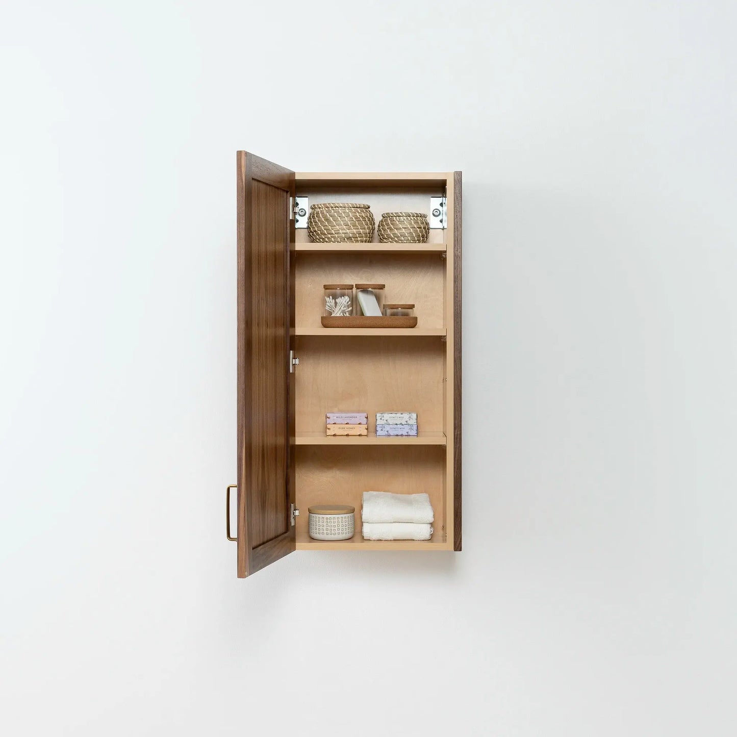 Bridgeport American Black Walnut Wall Cabinet - Teodor Vanities
