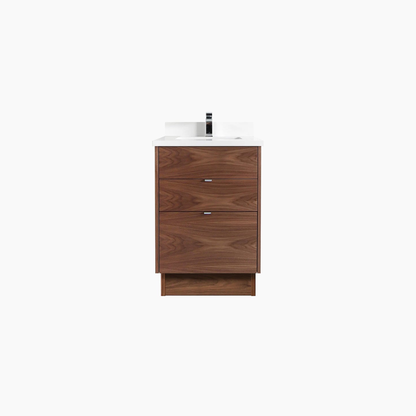 Austin SLIM 24" American Black Walnut Bathroom Vanity - All Drawers