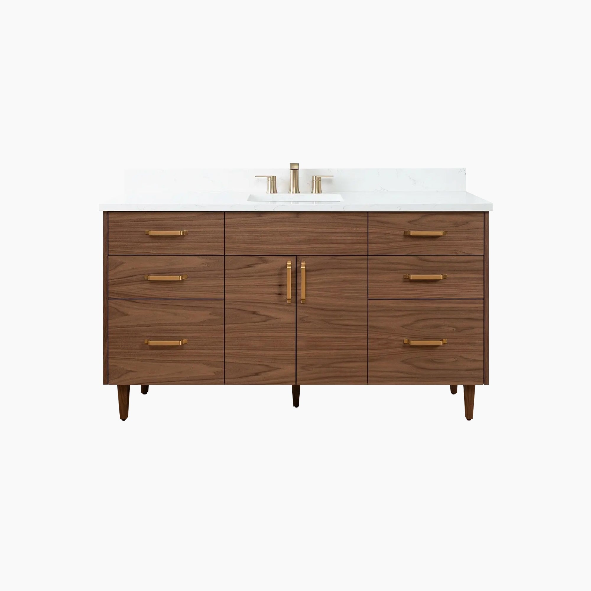 Austin SLIM 60 American Black Walnut Bathroom Vanity