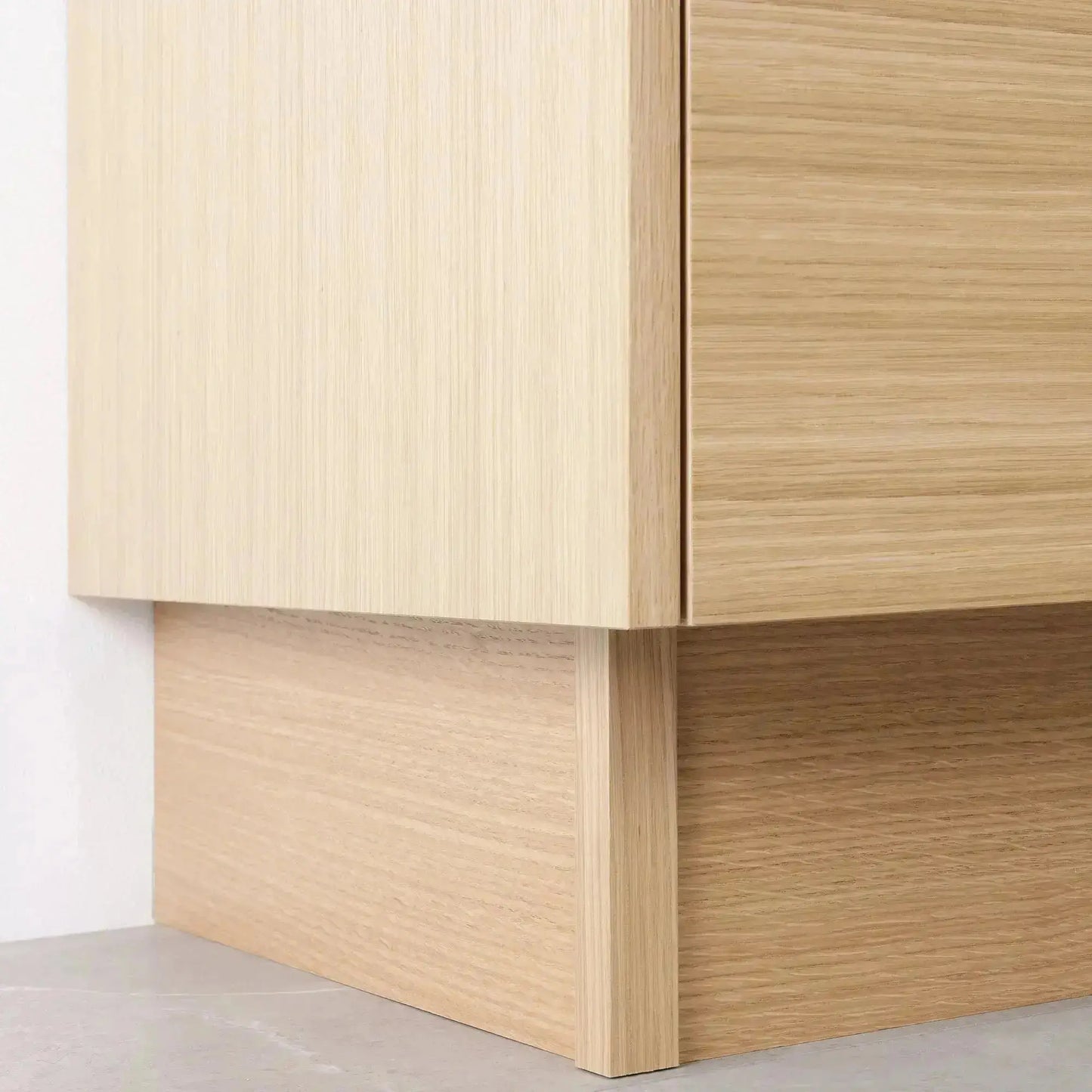 Austin 36" Natural White Oak Bathroom Vanity, Left Sink - Teodor Vanities
