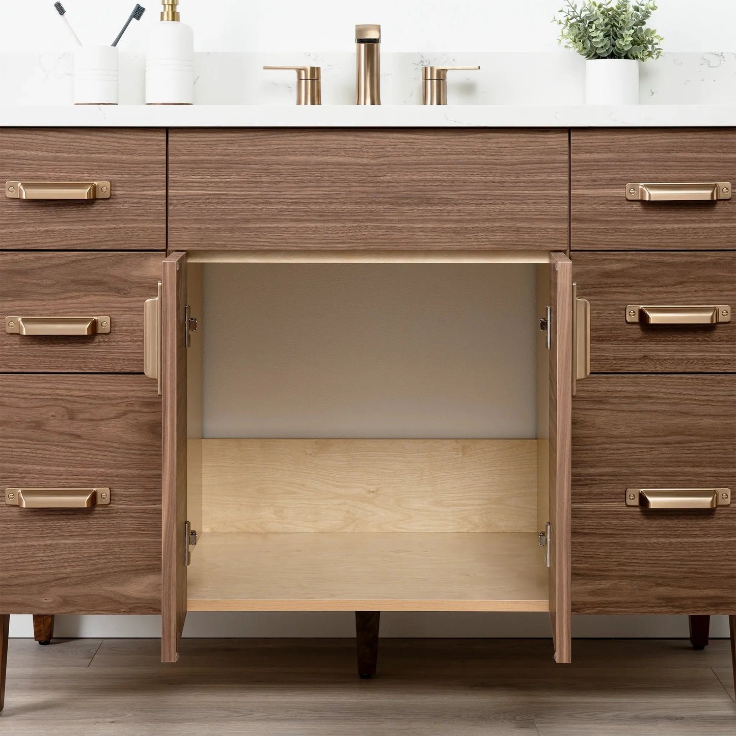 Austin Stainless SLIM 48" American Black Walnut Bathroom Vanity Teodor Bathroom Vanity Canada