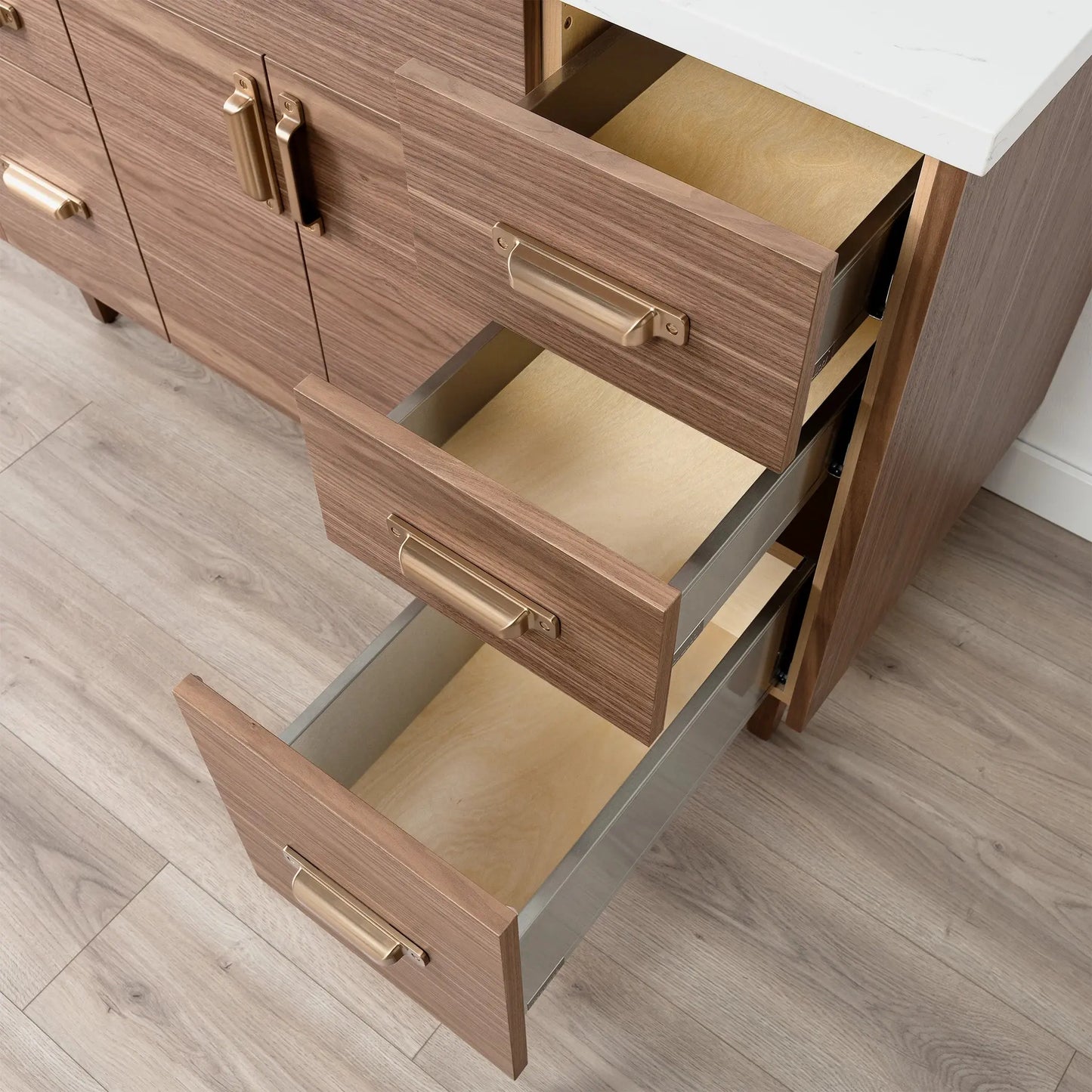 Austin Stainless SLIM 48" American Black Walnut Bathroom Vanity Teodor Bathroom Vanity Canada