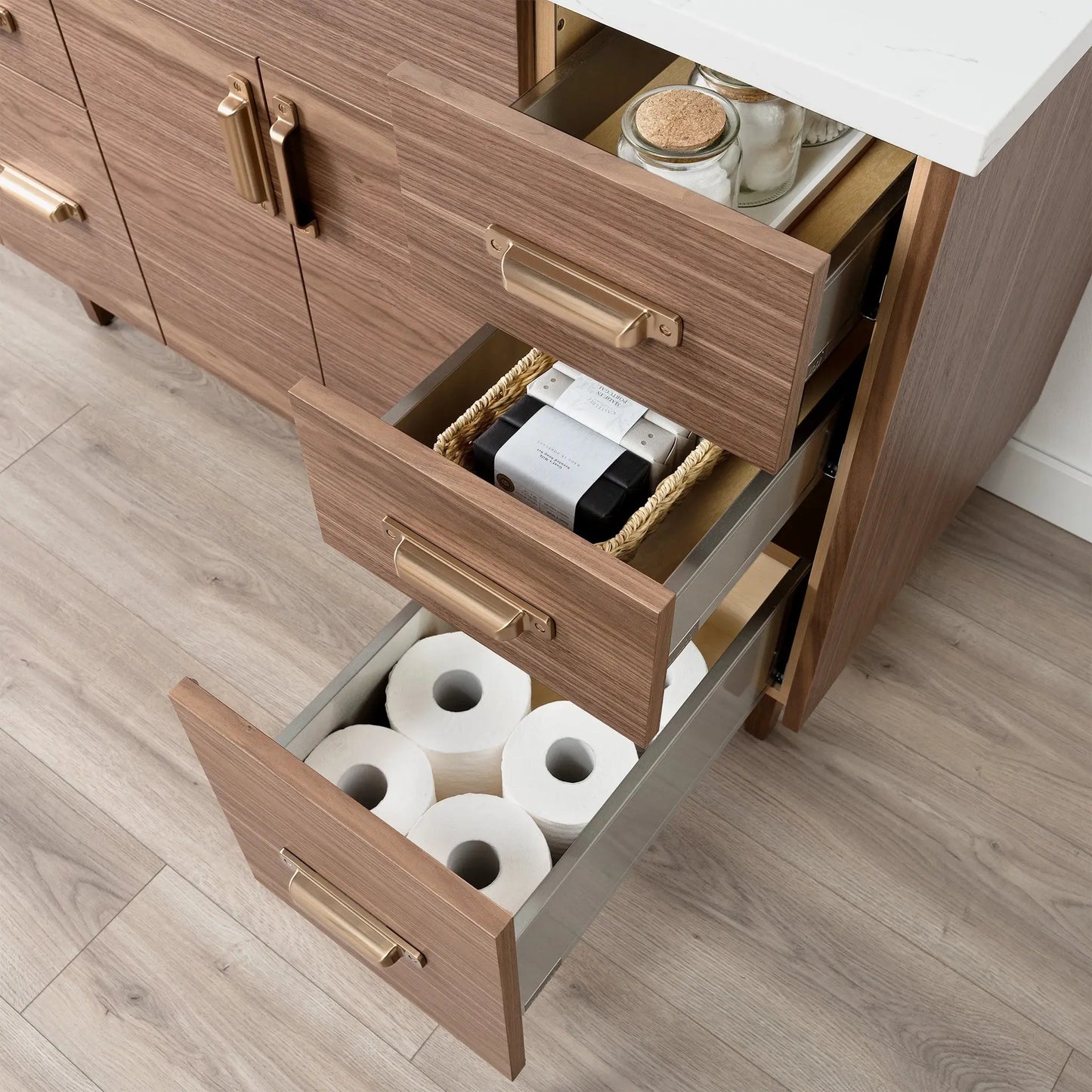 Austin Stainless SLIM 48" American Black Walnut Bathroom Vanity Teodor Bathroom Vanity Canada