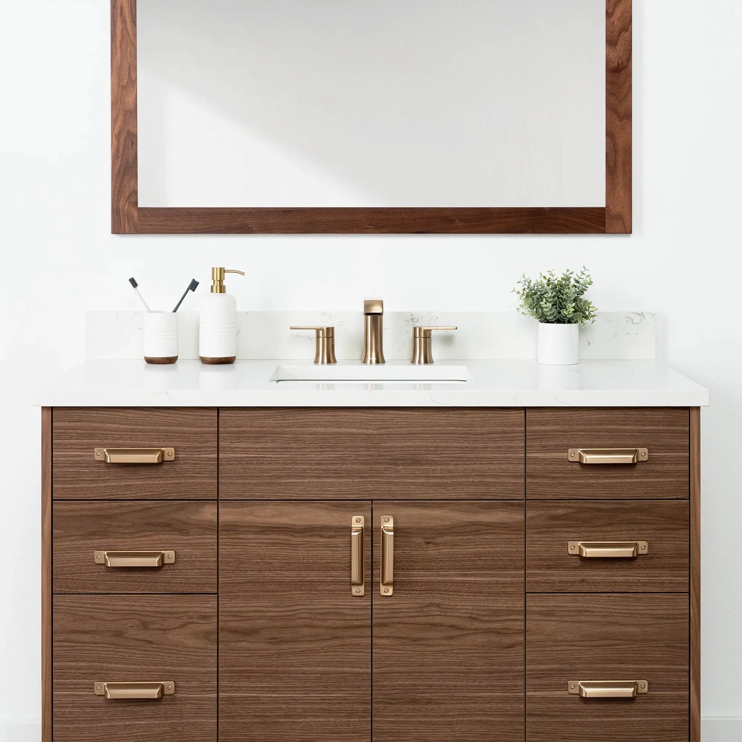 Austin Stainless SLIM 48" American Black Walnut Bathroom Vanity Teodor Bathroom Vanity Canada