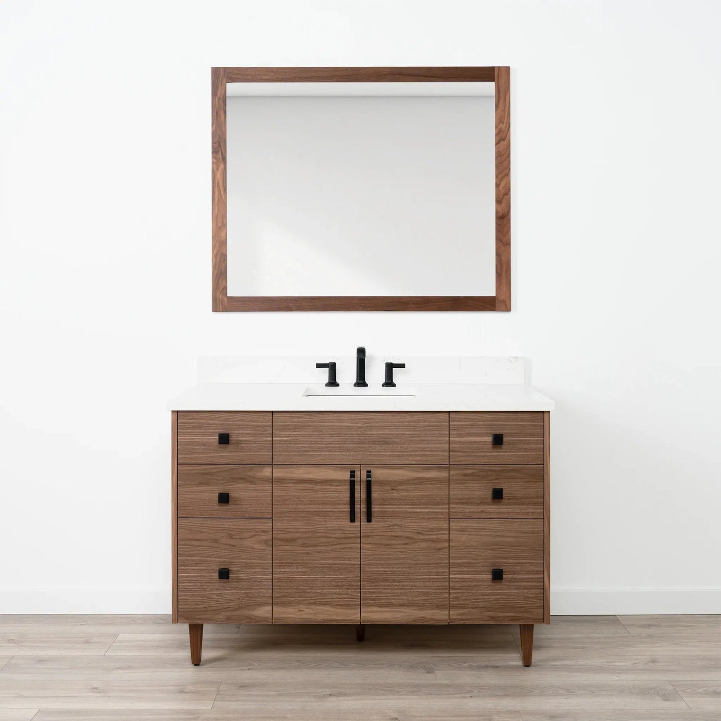 Austin Stainless SLIM 48" American Black Walnut Bathroom Vanity Teodor Bathroom Vanity Canada
