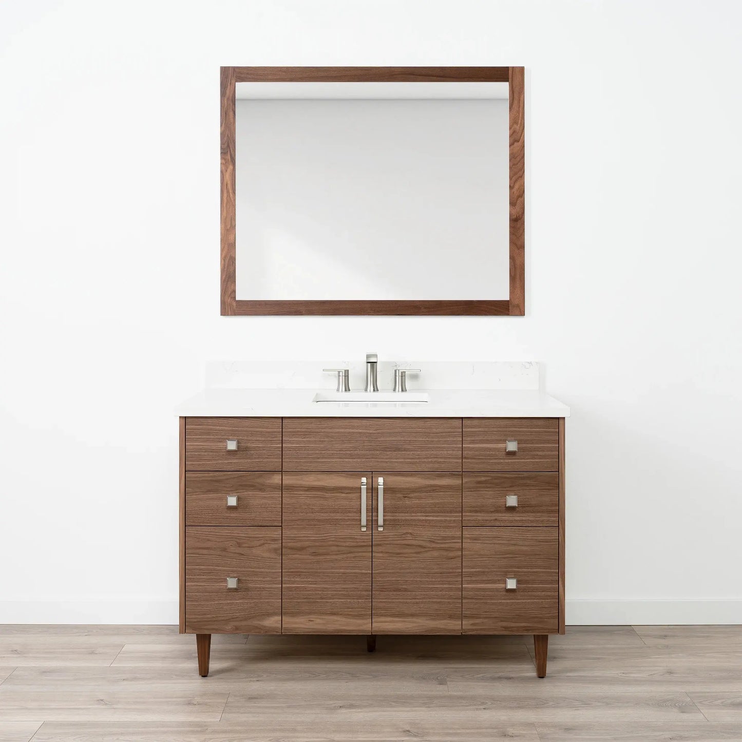 Austin Stainless SLIM 48" American Black Walnut Bathroom Vanity Teodor Bathroom Vanity Canada