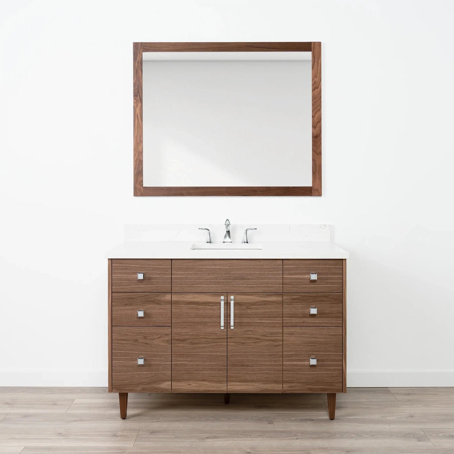 Austin Stainless SLIM 48" American Black Walnut Bathroom Vanity Teodor Bathroom Vanity Canada