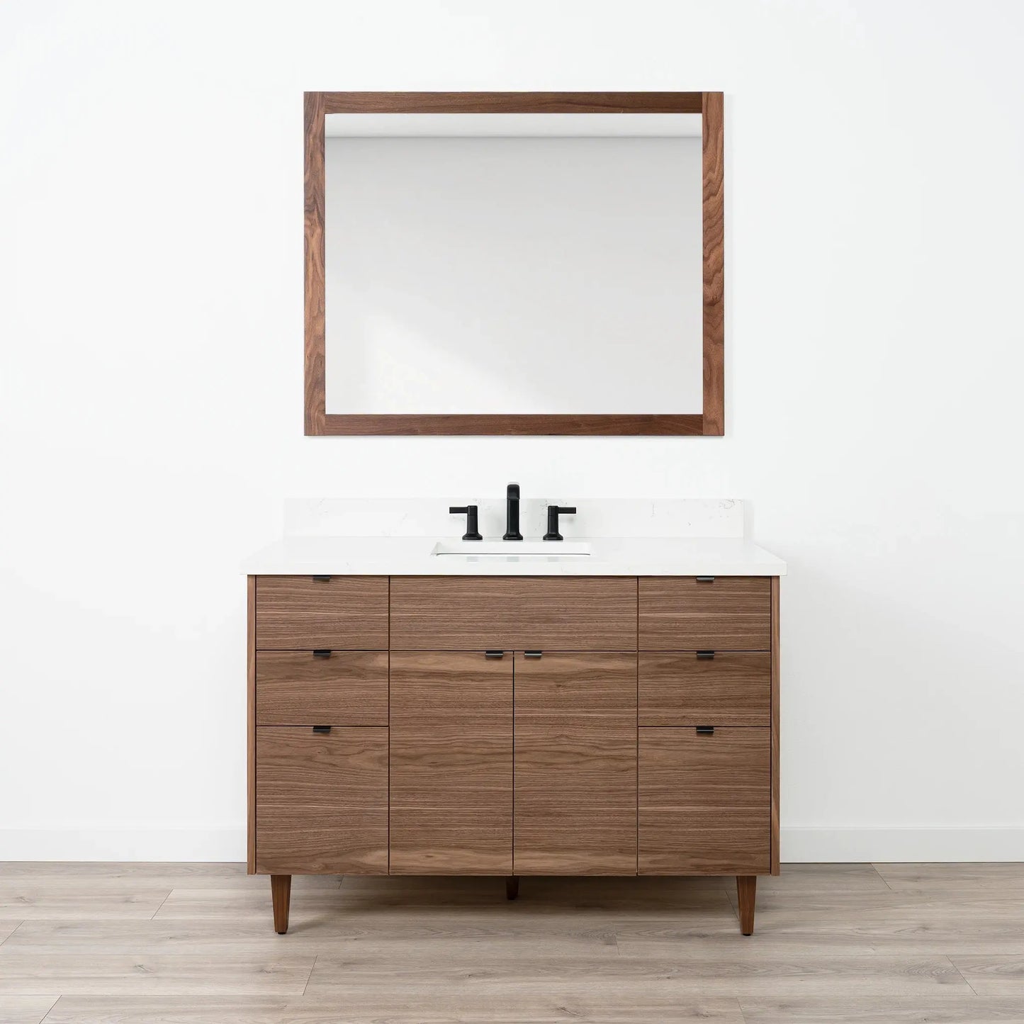 Austin Stainless SLIM 48" American Black Walnut Bathroom Vanity Teodor Bathroom Vanity Canada