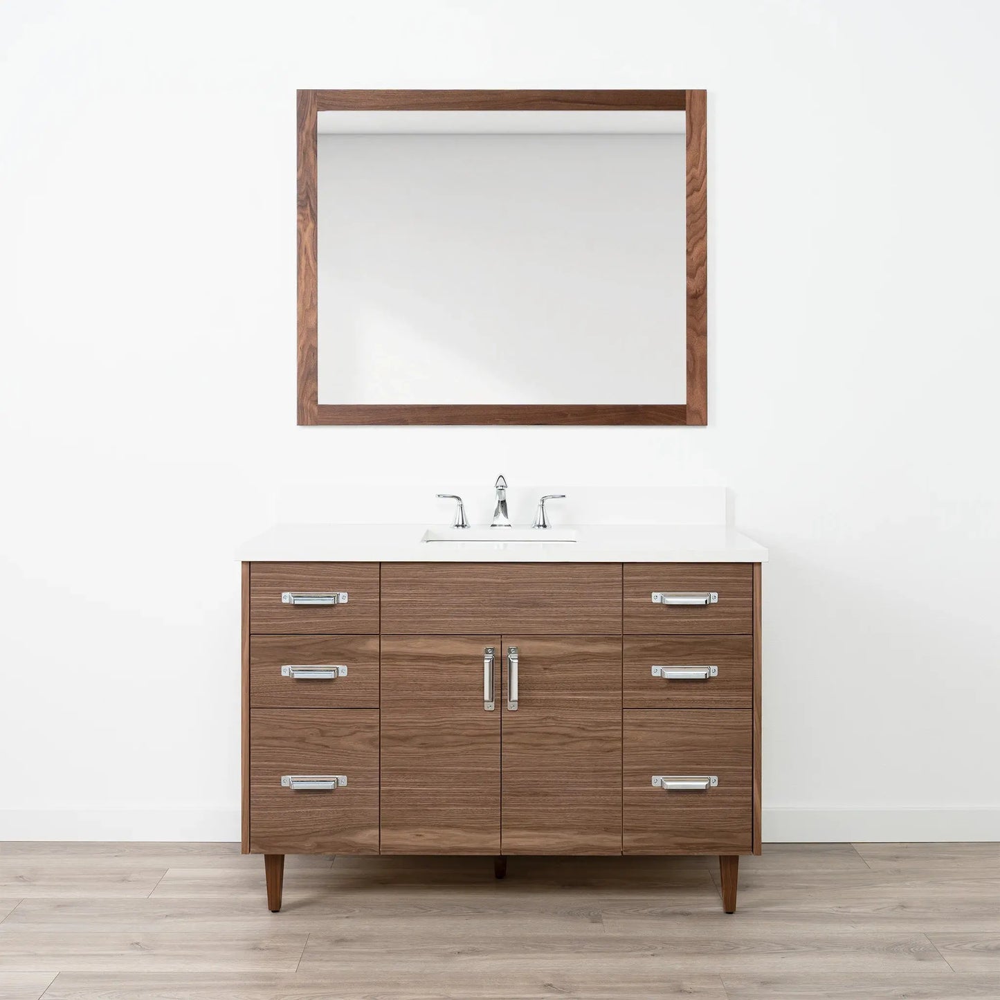 Austin Stainless SLIM 48" American Black Walnut Bathroom Vanity Teodor Bathroom Vanity Canada