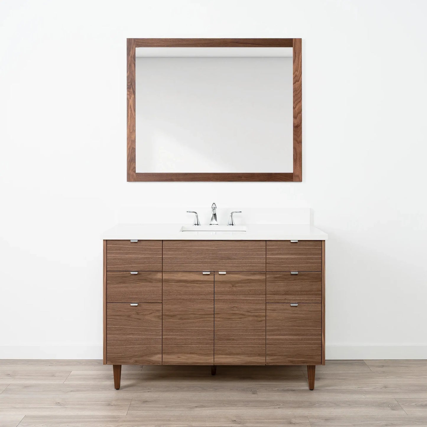 Austin Stainless SLIM 48" American Black Walnut Bathroom Vanity Teodor Bathroom Vanity Canada