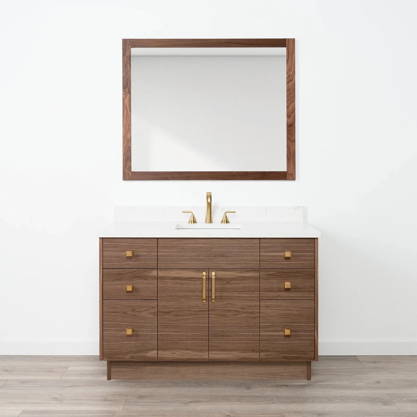 Austin Stainless SLIM 48" American Black Walnut Bathroom Vanity Teodor Bathroom Vanity Canada