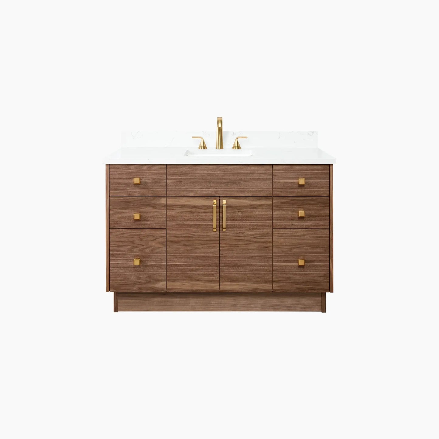 Austin Stainless SLIM 48" American Black Walnut Bathroom Vanity Teodor Bathroom Vanity Canada