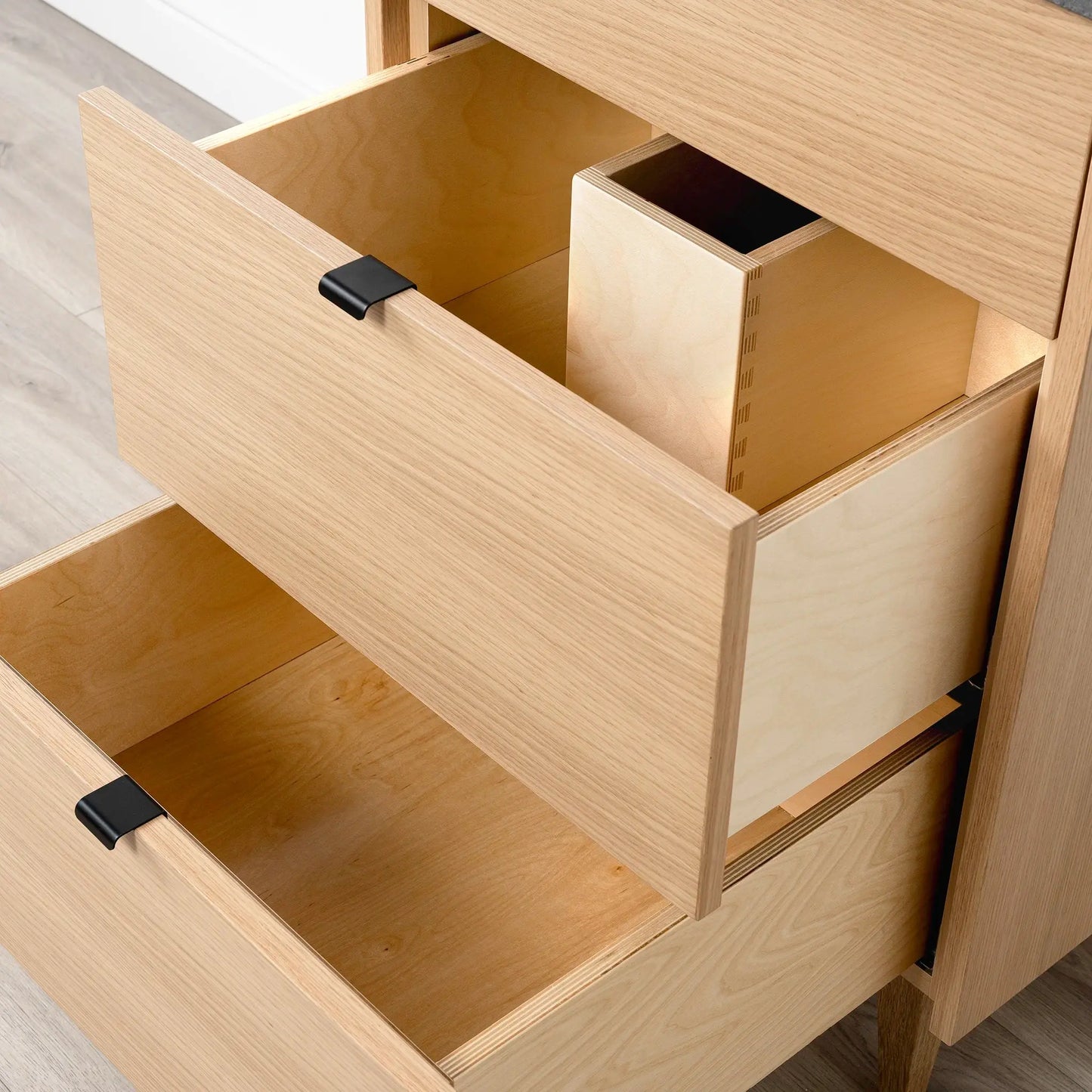 Ashbury SLIM 24" Natural White Oak Bathroom Vanity - All Drawers Teodor Bathroom Vanity Canada