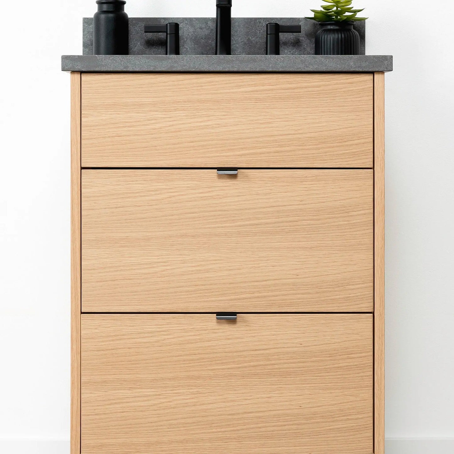 Ashbury SLIM 24" Natural White Oak Bathroom Vanity - All Drawers Teodor Bathroom Vanity Canada