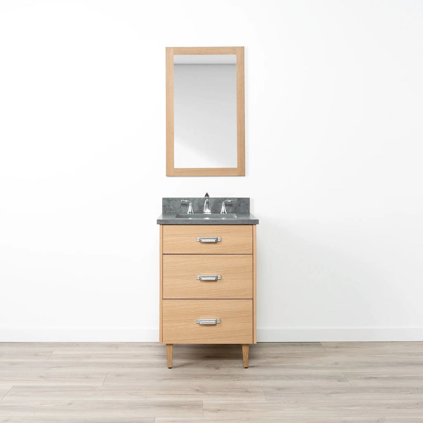 Ashbury SLIM 24" Natural White Oak Bathroom Vanity - All Drawers Teodor Bathroom Vanity Canada