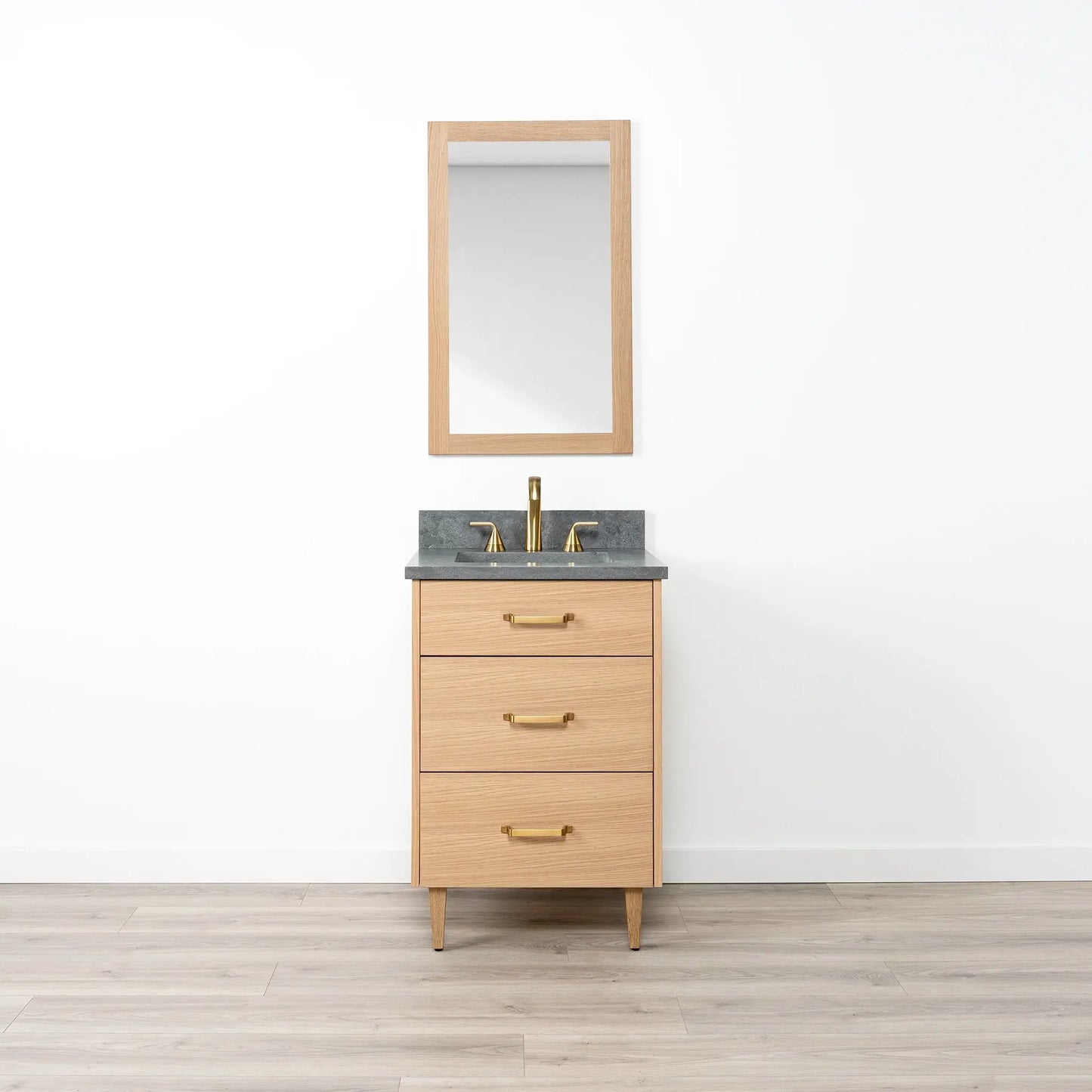 Ashbury SLIM 24" Natural White Oak Bathroom Vanity - All Drawers Teodor Bathroom Vanity Canada