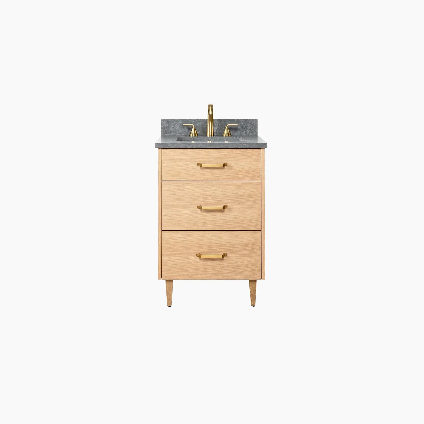 Ashbury SLIM 24" Natural White Oak Bathroom Vanity - All Drawers Teodor Bathroom Vanity Canada