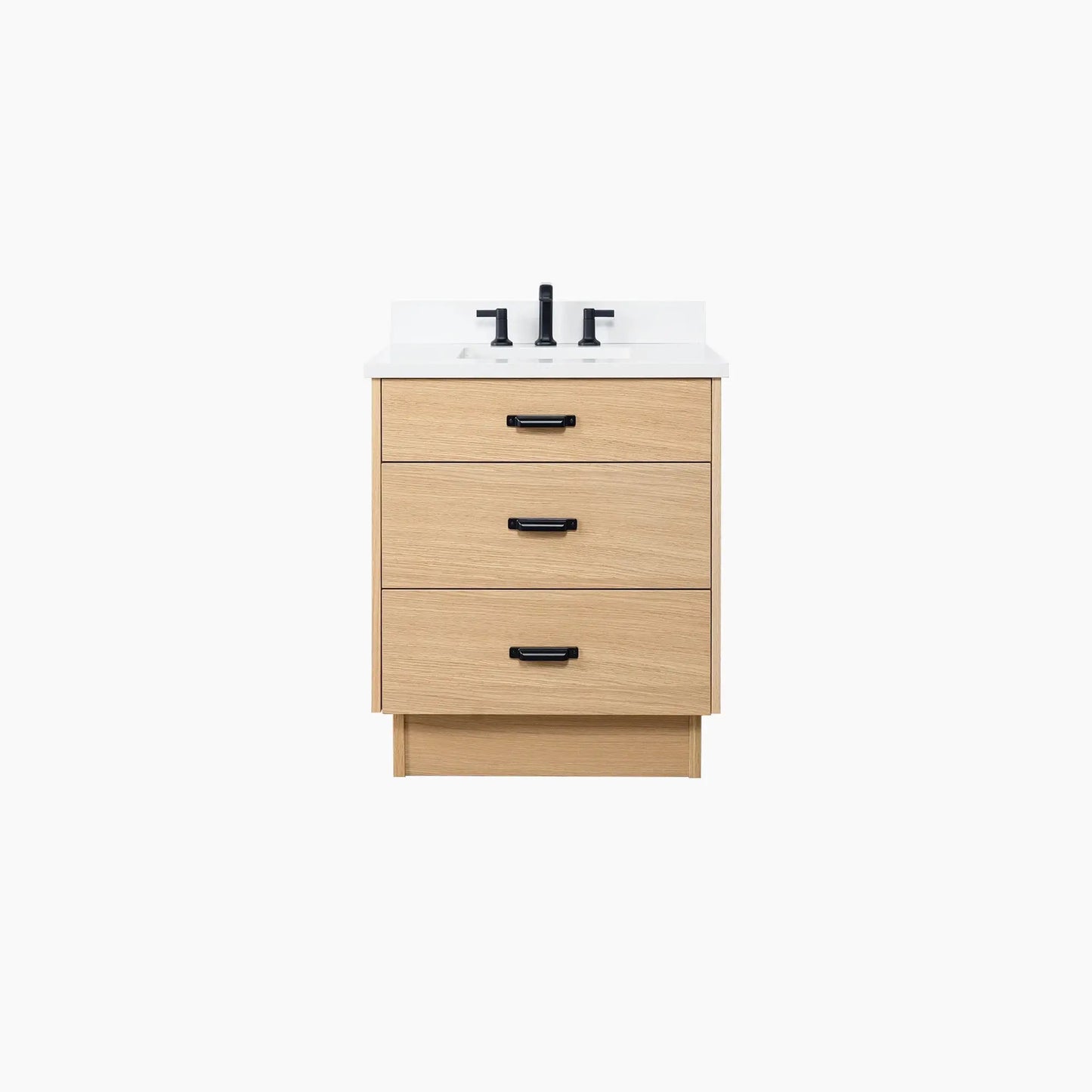 Ashbury SLIM 30" Natural White Oak Bathroom Vanity - All Drawers Teodor Bathroom Vanity Canada