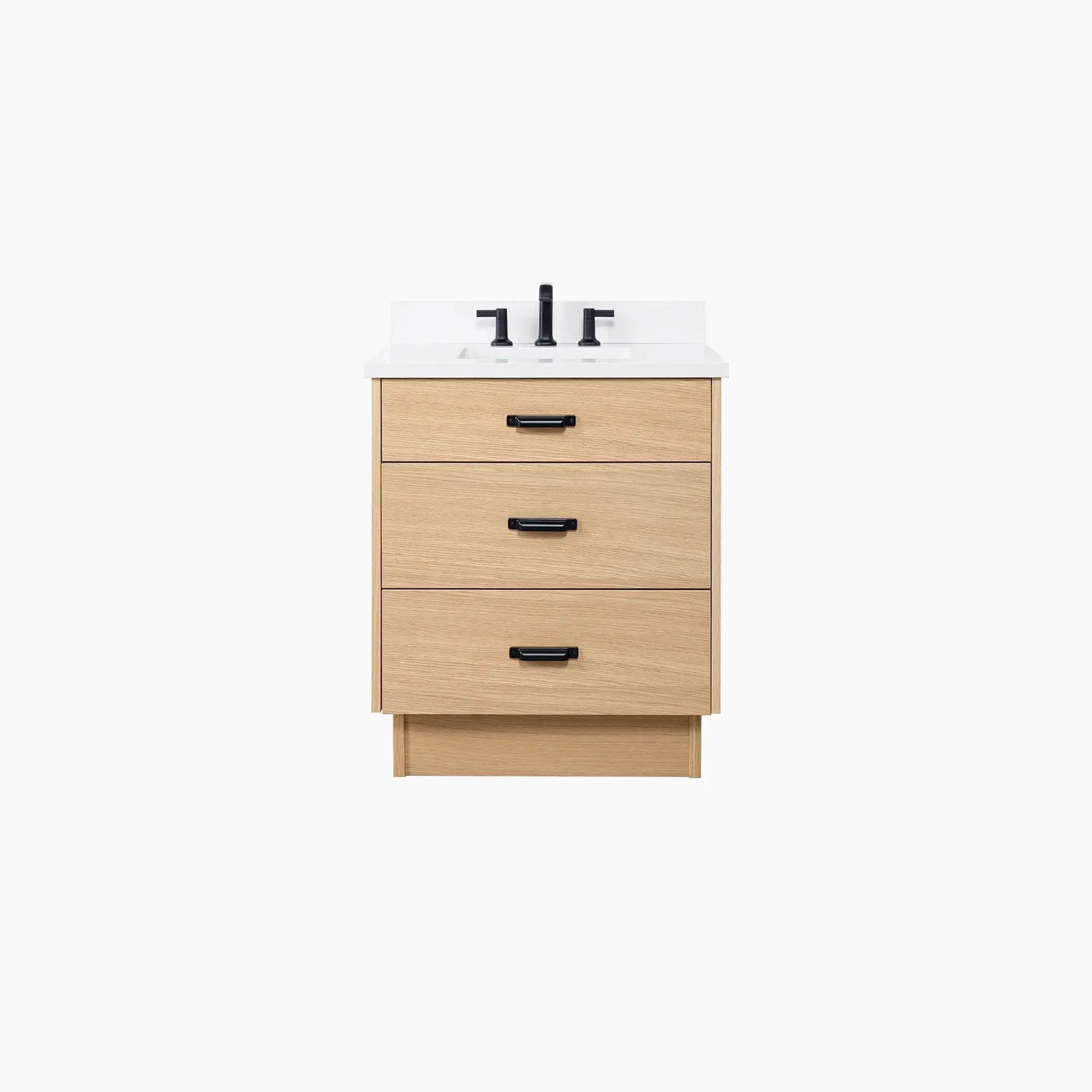Ashbury SLIM 30" Natural White Oak Bathroom Vanity - All Drawers Teodor Bathroom Vanity Canada