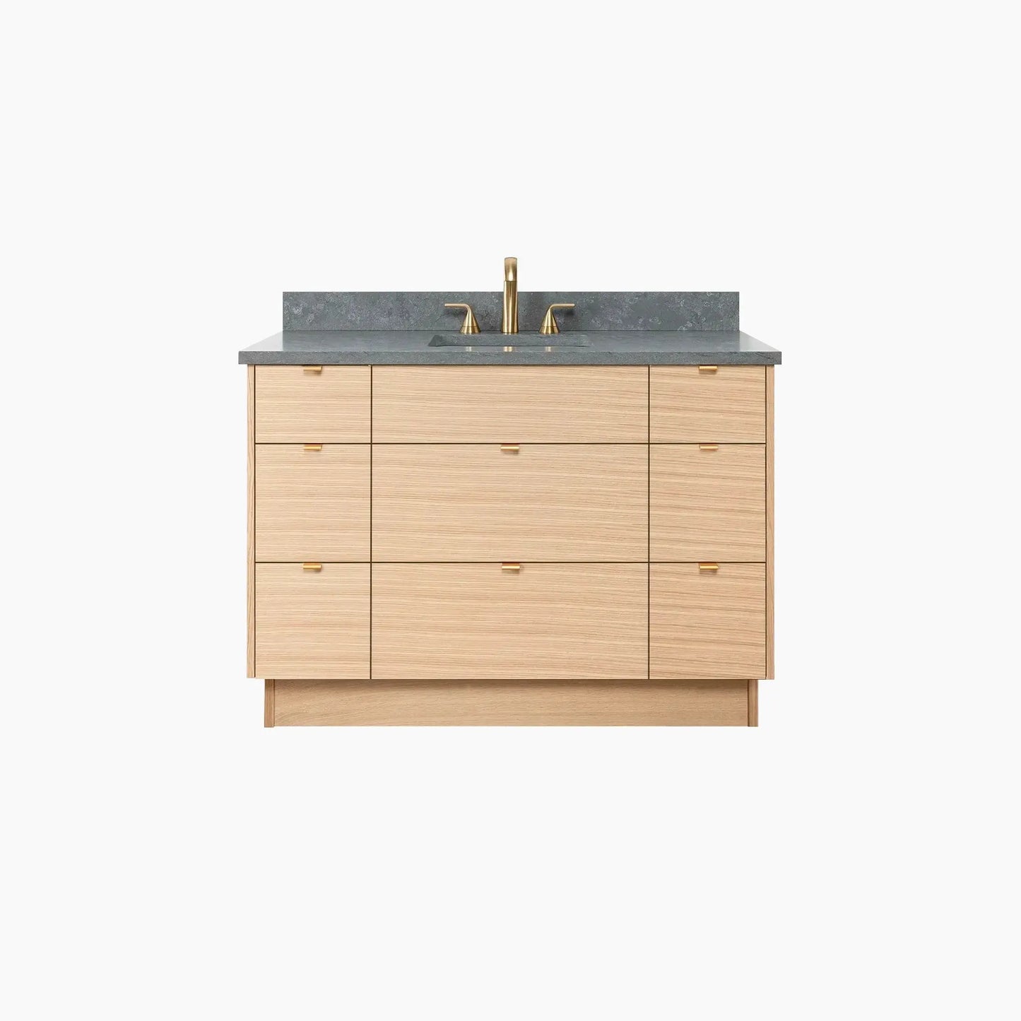 Ashbury SLIM 48" Natural White Oak Bathroom Vanity - All Drawers Teodor Bathroom Vanity Canada