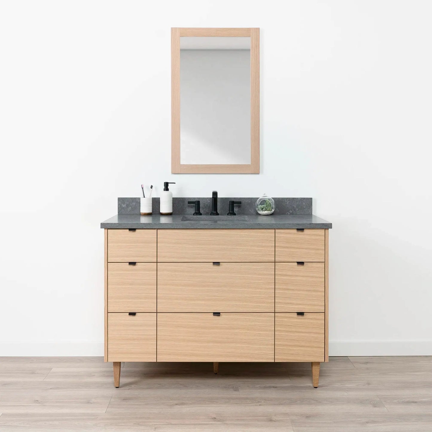Ashbury SLIM 48" Natural White Oak Bathroom Vanity - All Drawers Teodor Bathroom Vanity Canada