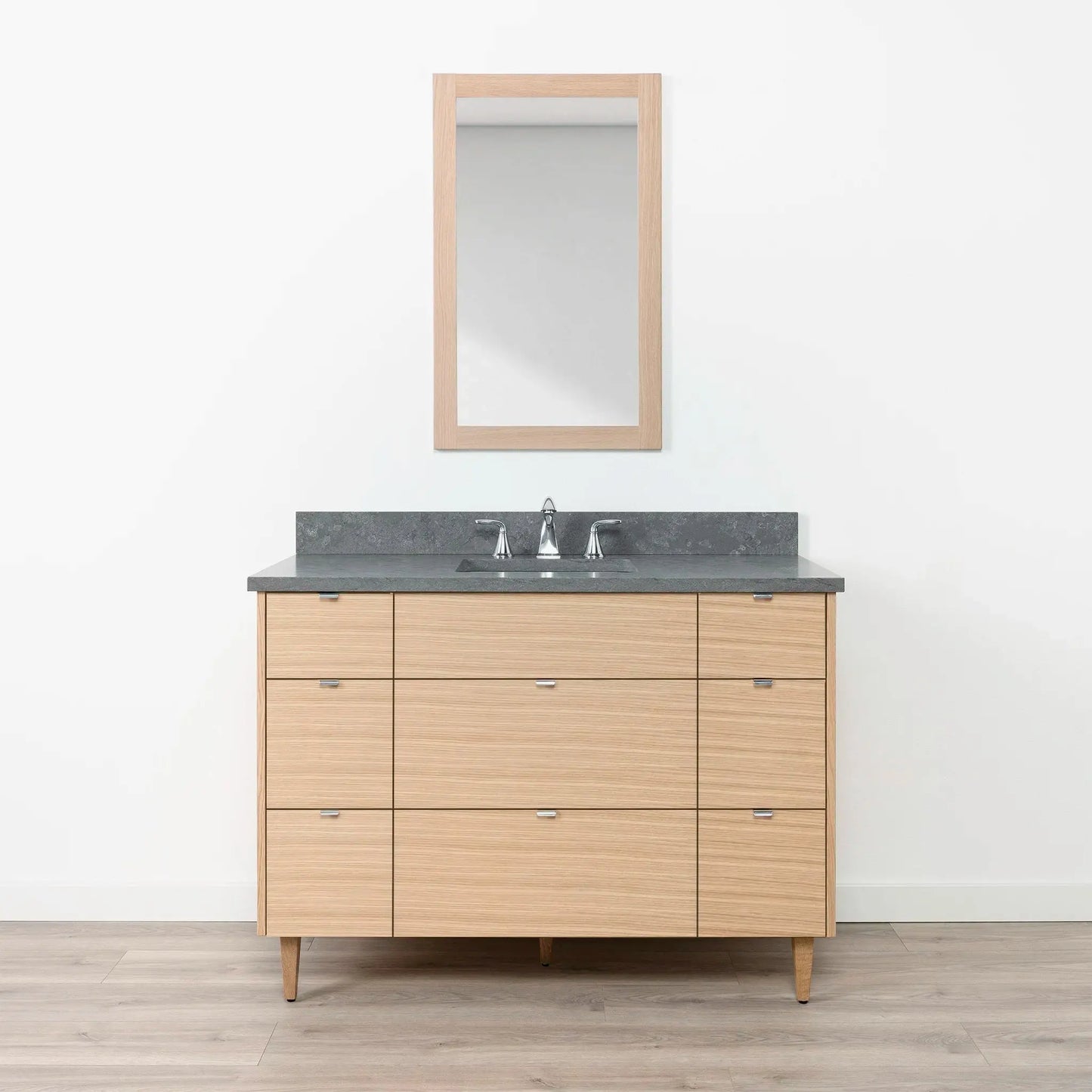 Ashbury SLIM 48" Natural White Oak Bathroom Vanity - All Drawers Teodor Bathroom Vanity Canada
