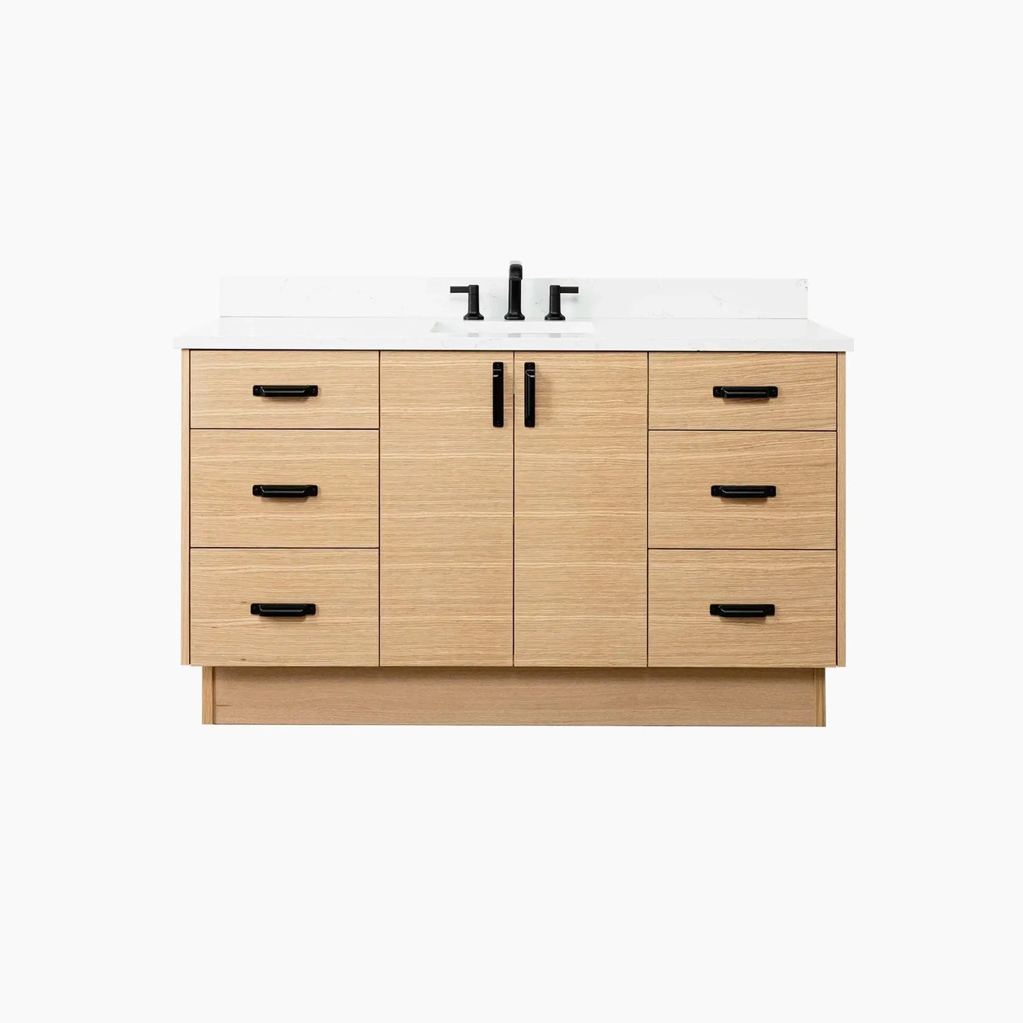 Ashbury SLIM 60" Natural White Oak Bathroom Vanity Teodor Bathroom Vanity Canada
