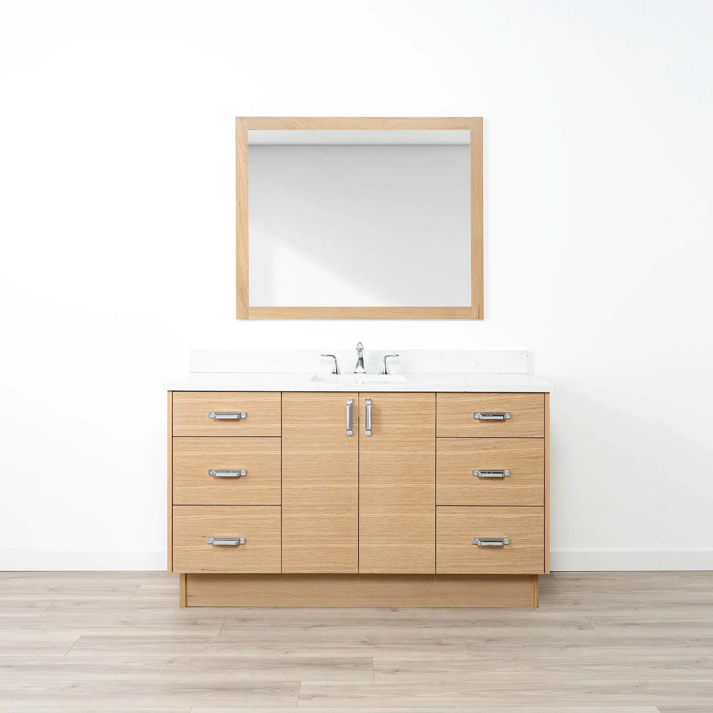 Ashbury SLIM 60" Natural White Oak Bathroom Vanity Teodor Bathroom Vanity Canada