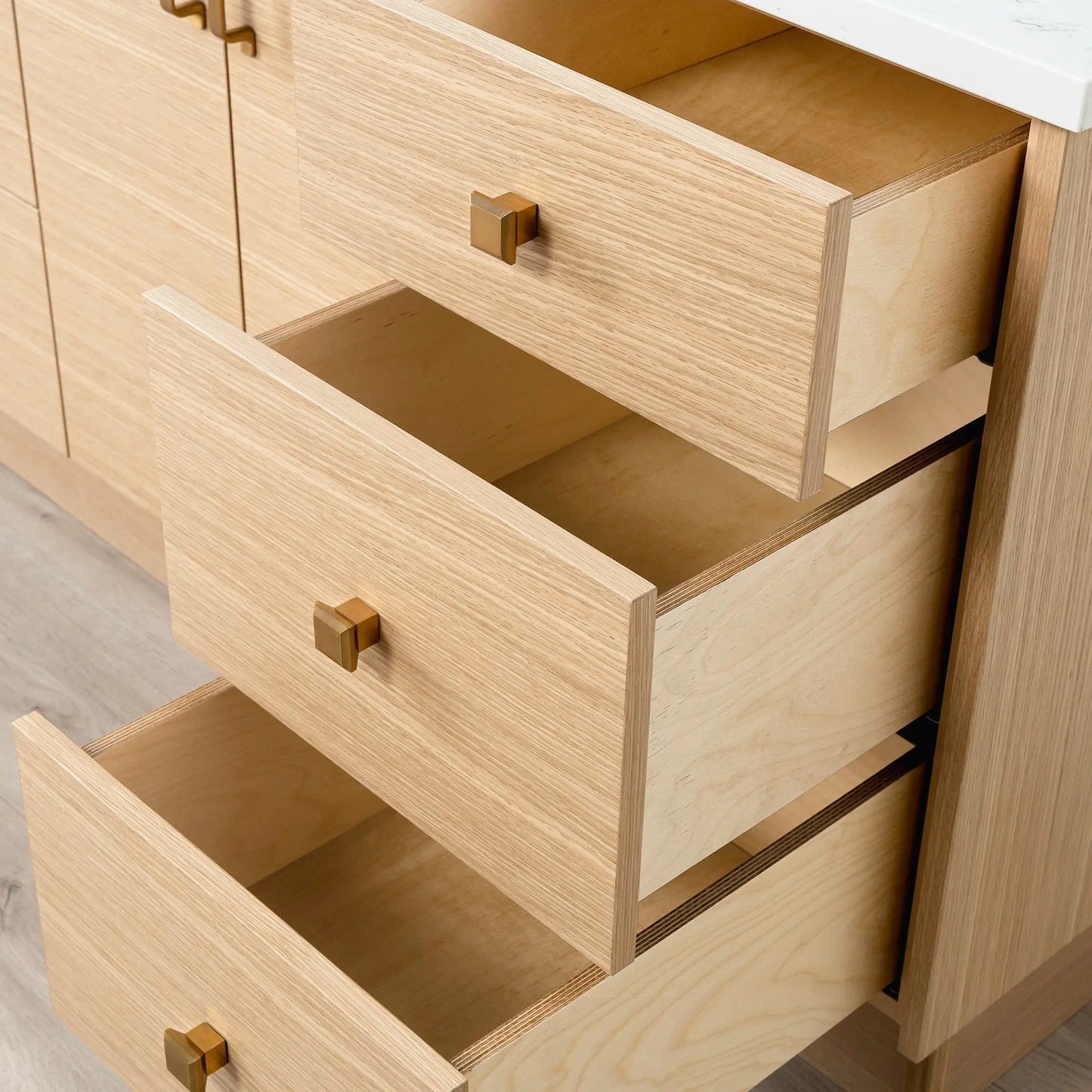 Ashbury SLIM 60" Natural White Oak Bathroom Vanity Teodor Bathroom Vanity Canada
