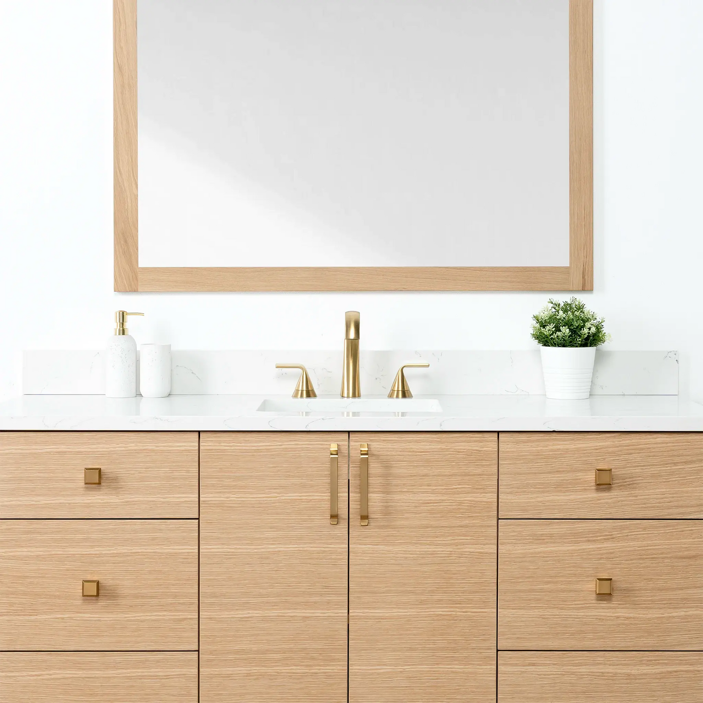 Ashbury SLIM 60" Natural White Oak Bathroom Vanity Teodor Bathroom Vanity Canada