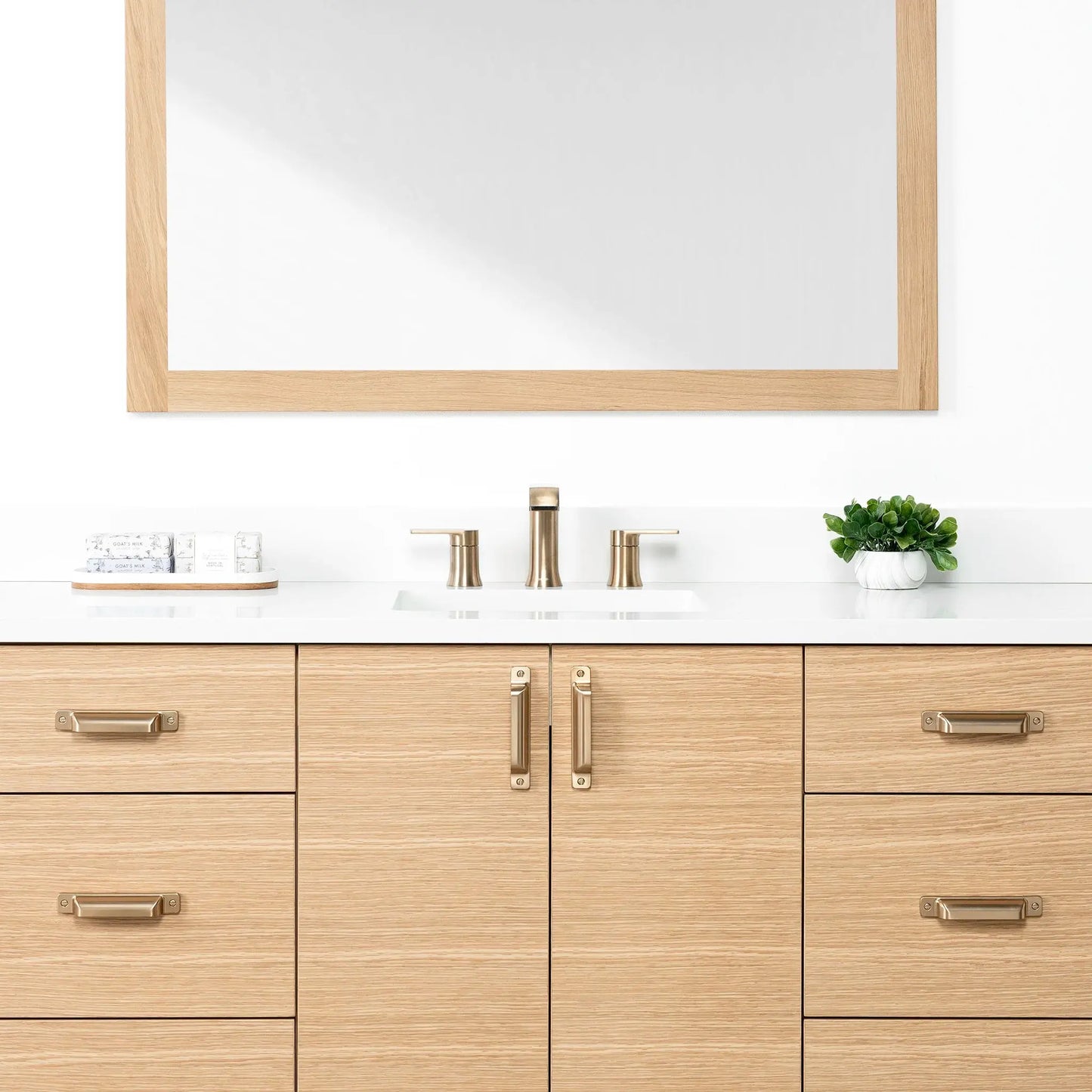 Ashbury SLIM 60" Natural White Oak Bathroom Vanity Teodor Bathroom Vanity Canada