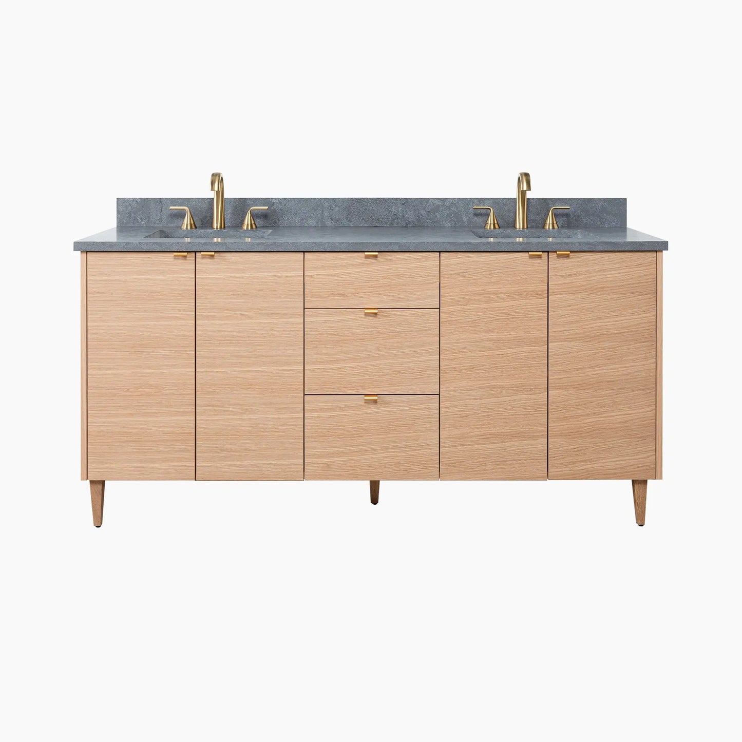 Ashbury SLIM 72" Natural White Oak Bathroom Vanity, Double Sink Teodor Bathroom Vanity Canada