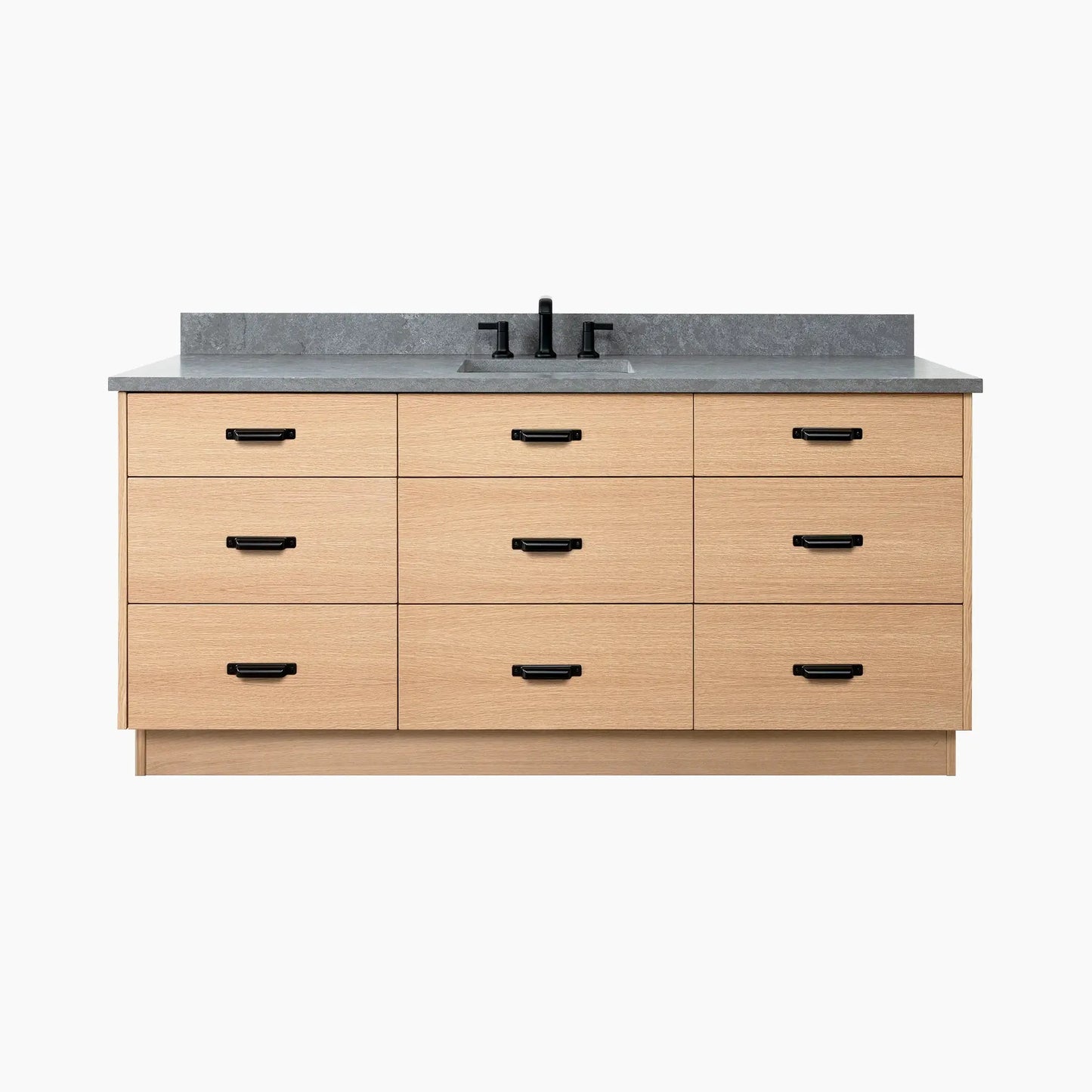 Ashbury SLIM 72" Natural White Oak Bathroom Vanity - All Drawers Teodor Bathroom Vanity Canada