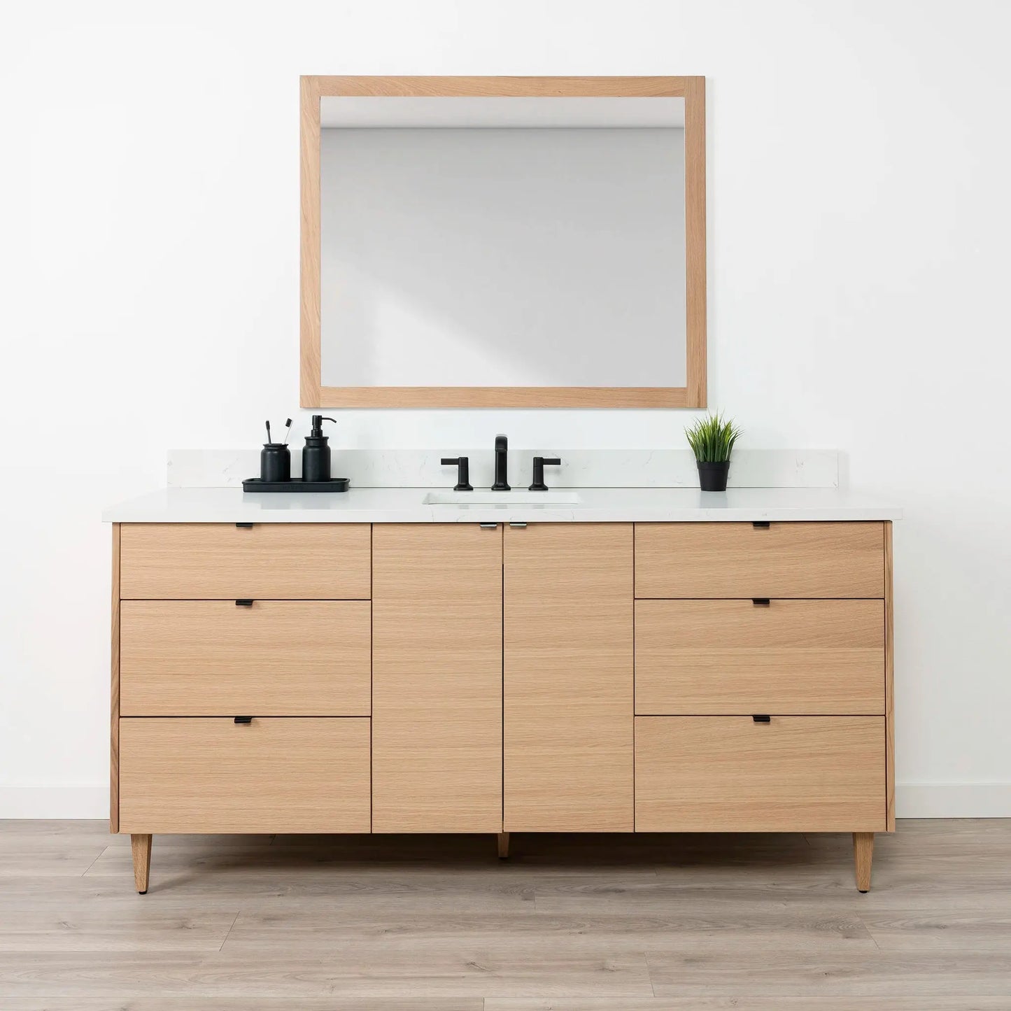 Ashbury SLIM 72" Natural White Oak Bathroom Vanity Teodor Bathroom Vanity Canada