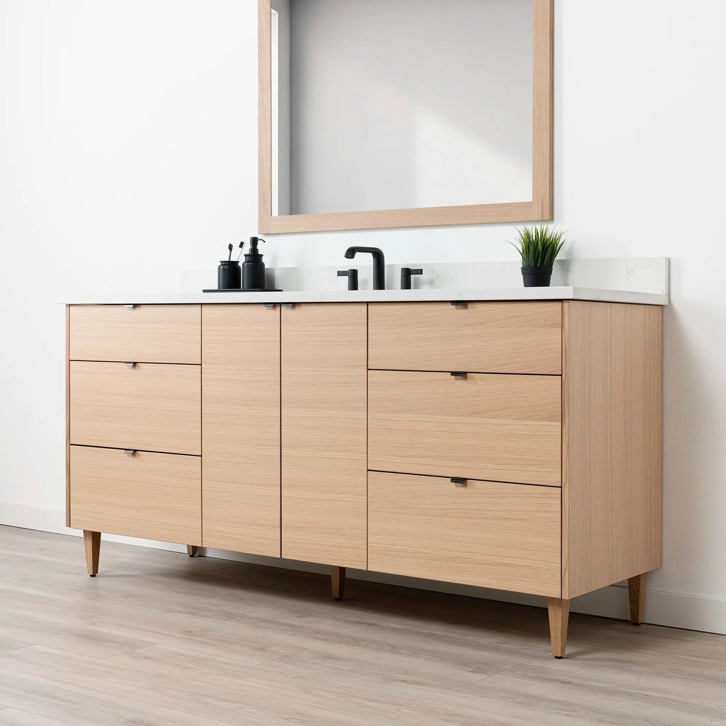 Ashbury SLIM 72" Natural White Oak Bathroom Vanity Teodor Bathroom Vanity Canada