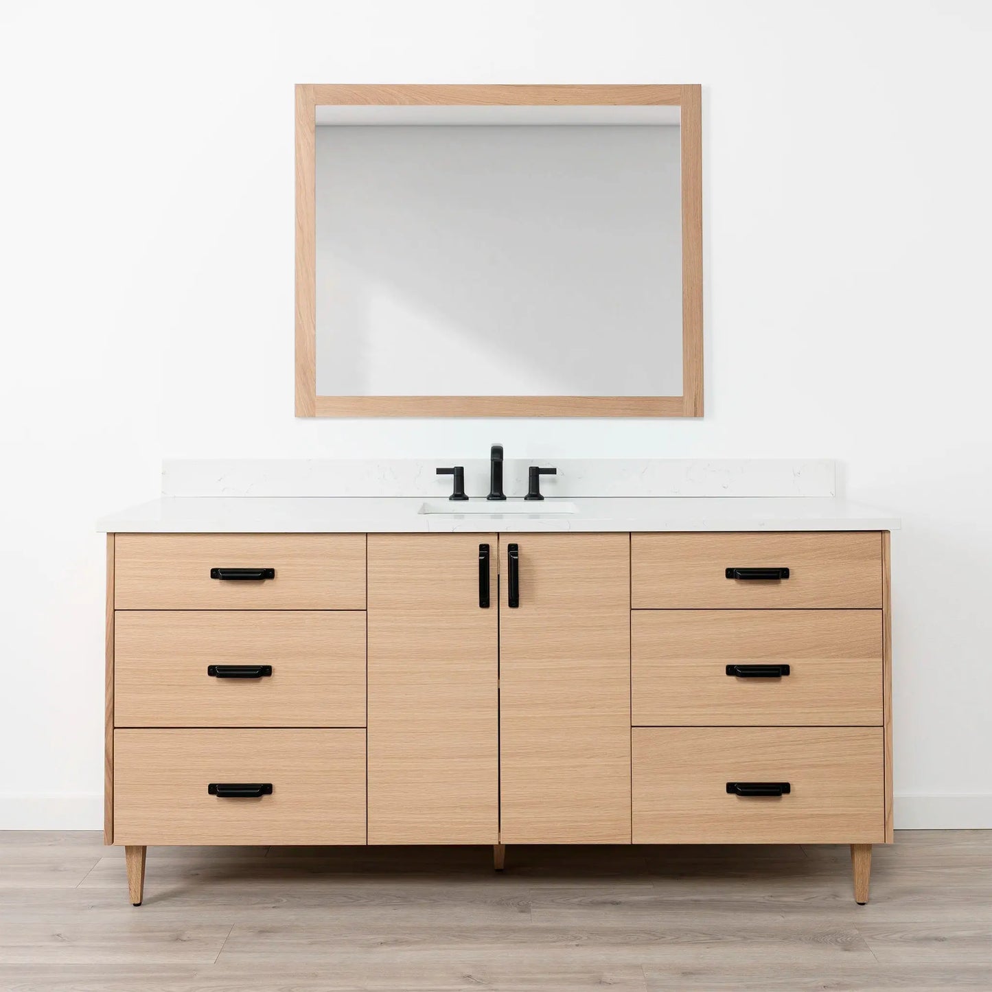 Ashbury SLIM 72" Natural White Oak Bathroom Vanity Teodor Bathroom Vanity Canada