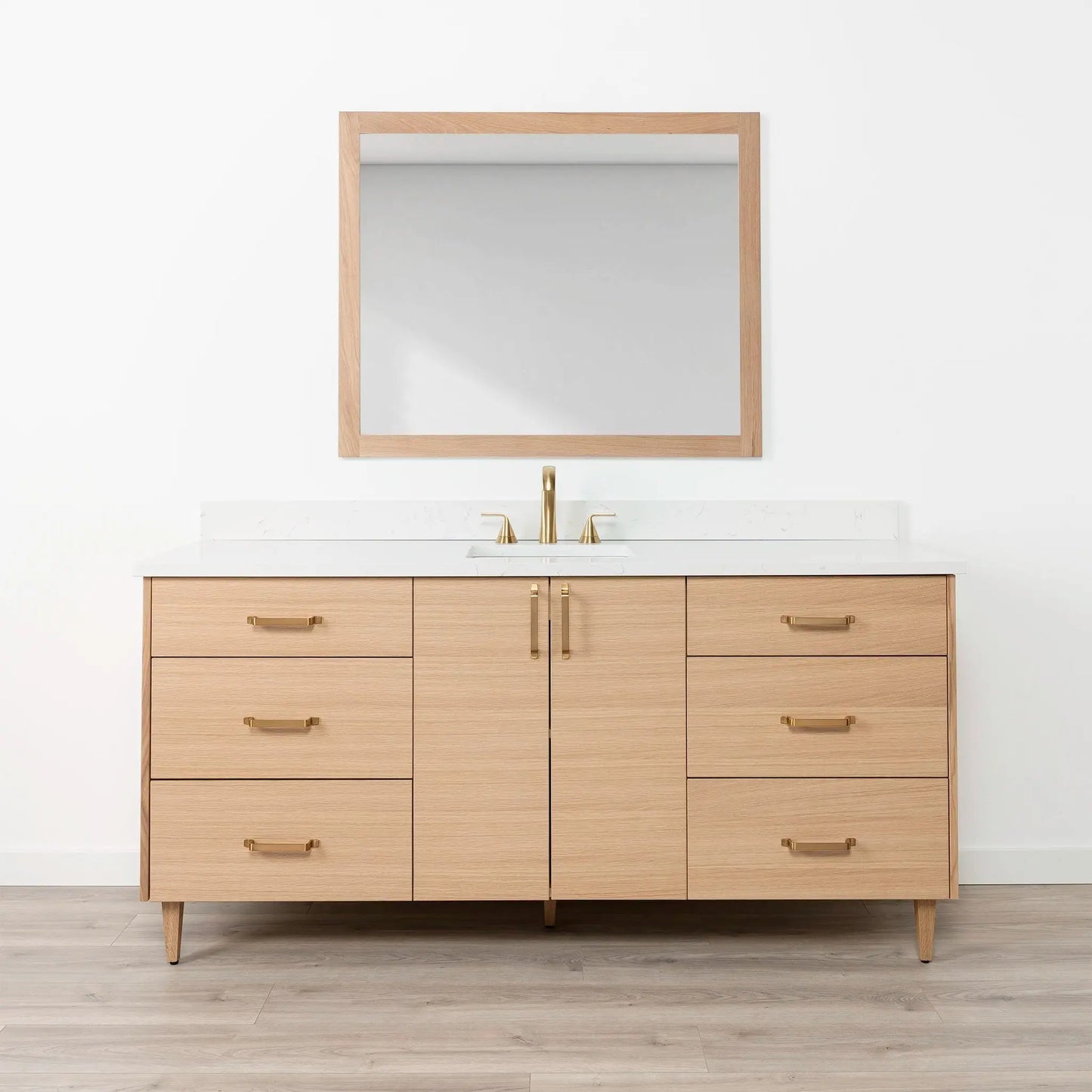 Ashbury SLIM 72" Natural White Oak Bathroom Vanity Teodor Bathroom Vanity Canada
