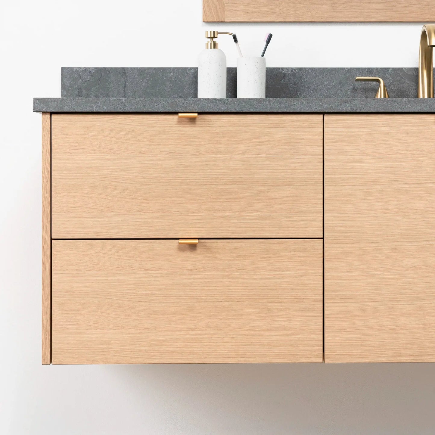 Ashbury SLIM 72" Wall Mount Natural White Oak Bathroom Vanity Teodor Bathroom Vanity Canada