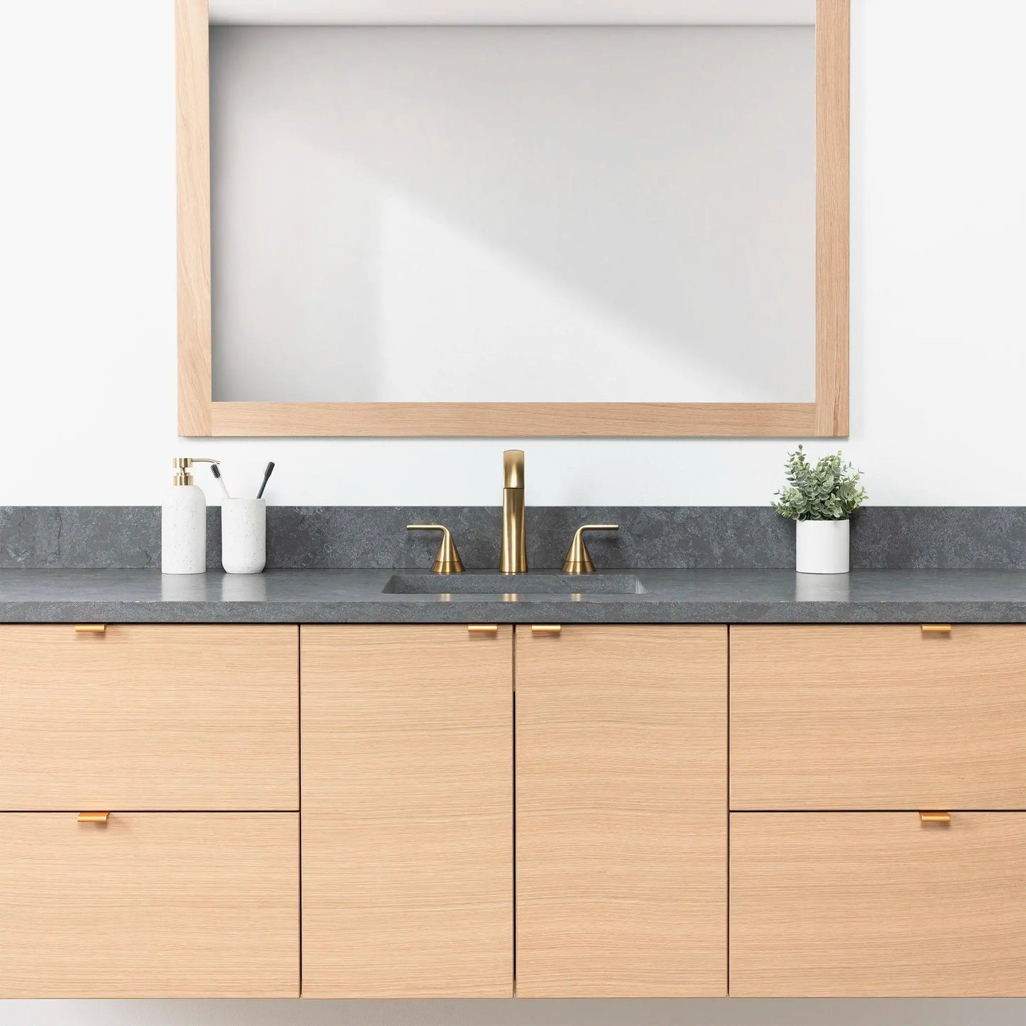 Ashbury SLIM 72" Wall Mount Natural White Oak Bathroom Vanity Teodor Bathroom Vanity Canada