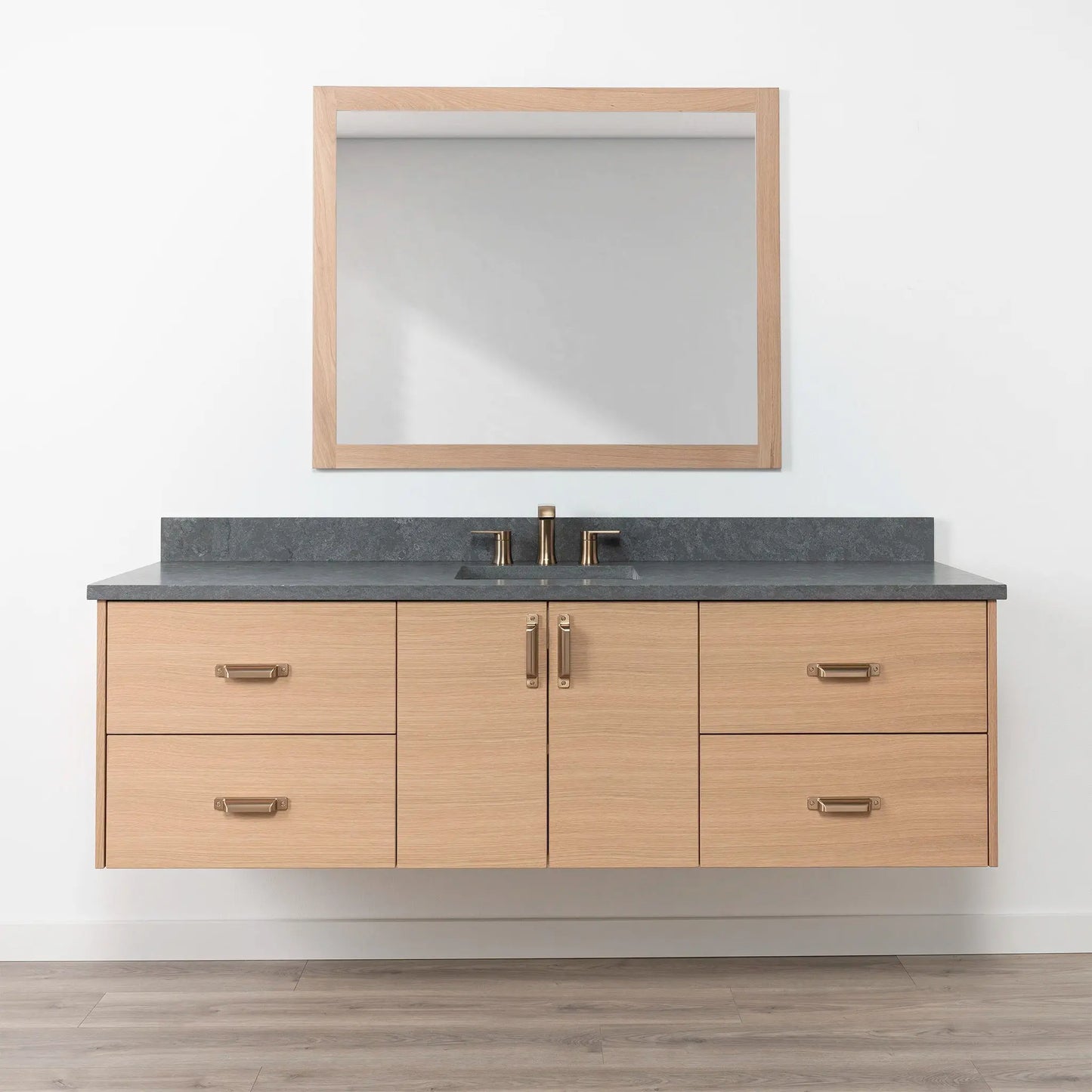 Ashbury SLIM 72" Wall Mount Natural White Oak Bathroom Vanity Teodor Bathroom Vanity Canada