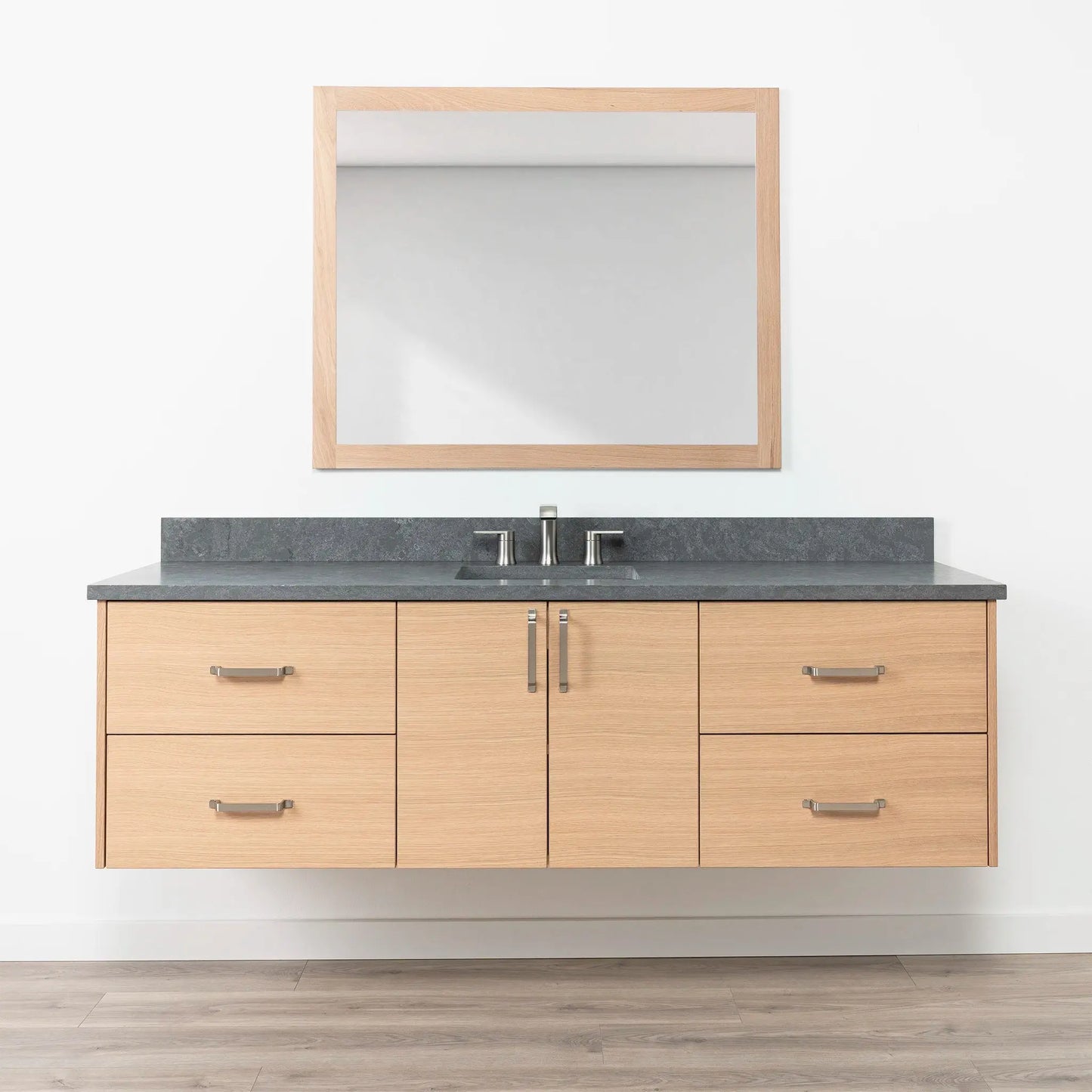 Ashbury SLIM 72" Wall Mount Natural White Oak Bathroom Vanity Teodor Bathroom Vanity Canada
