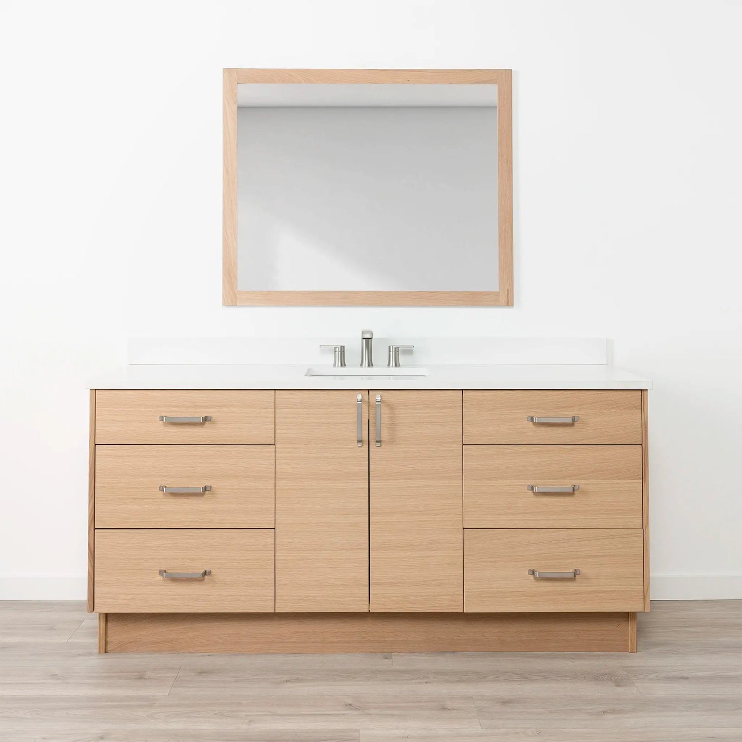 Ashbury SLIM 72" Natural White Oak Bathroom Vanity Teodor Bathroom Vanity Canada