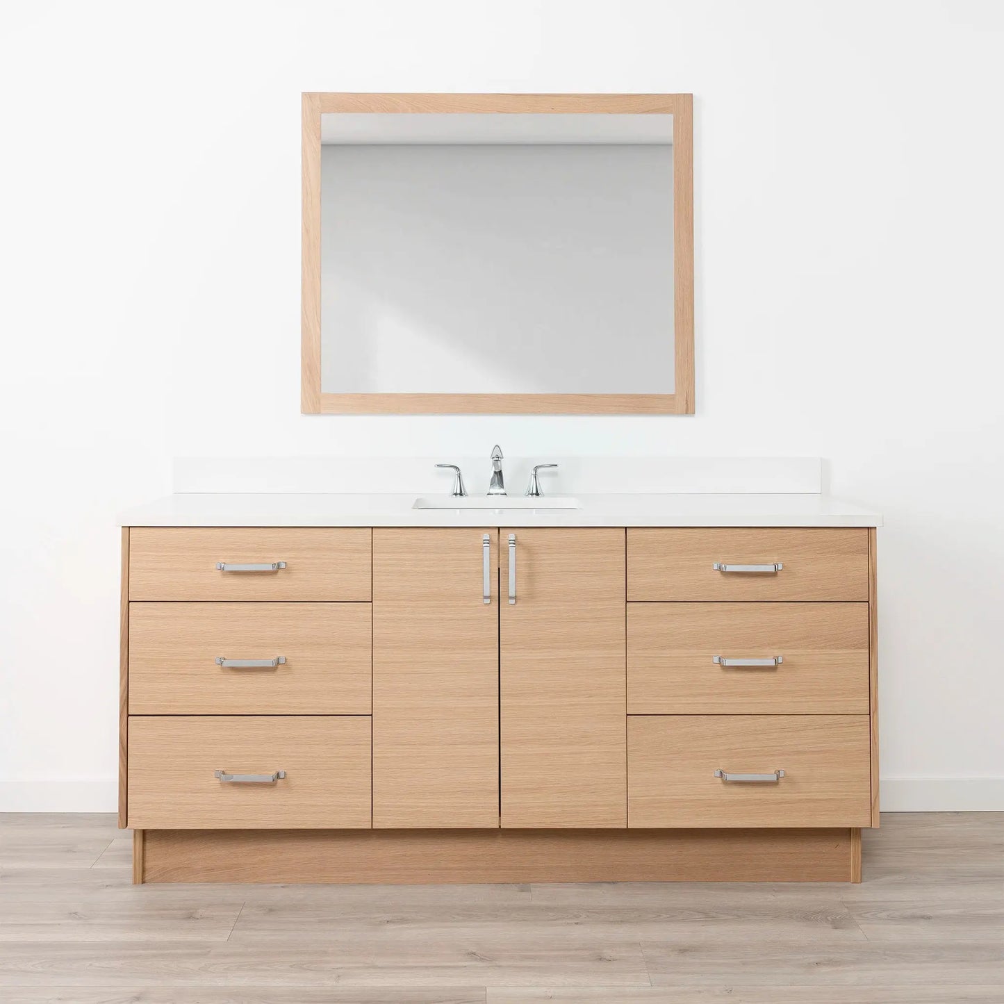Ashbury SLIM 72" Natural White Oak Bathroom Vanity Teodor Bathroom Vanity Canada