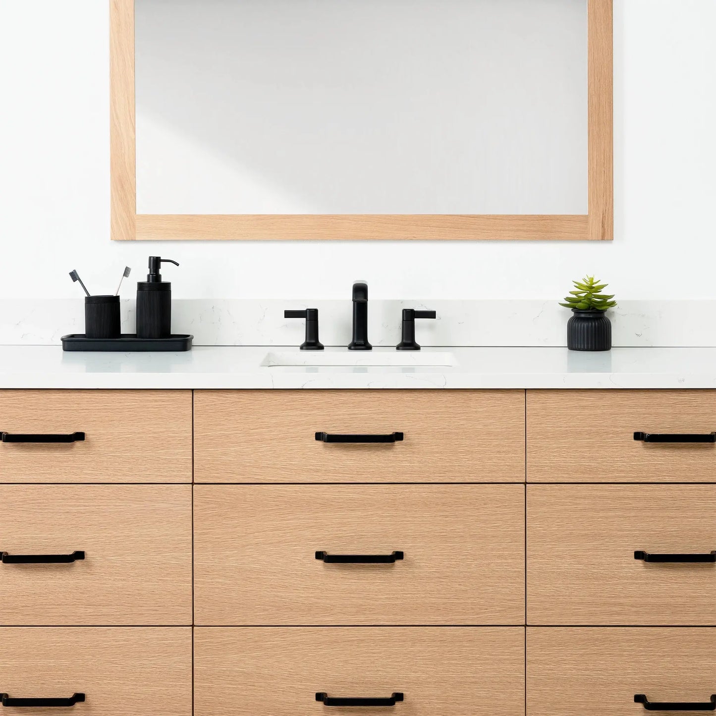Ashbury SLIM 72" Natural White Oak Bathroom Vanity - All Drawers Teodor Bathroom Vanity Canada