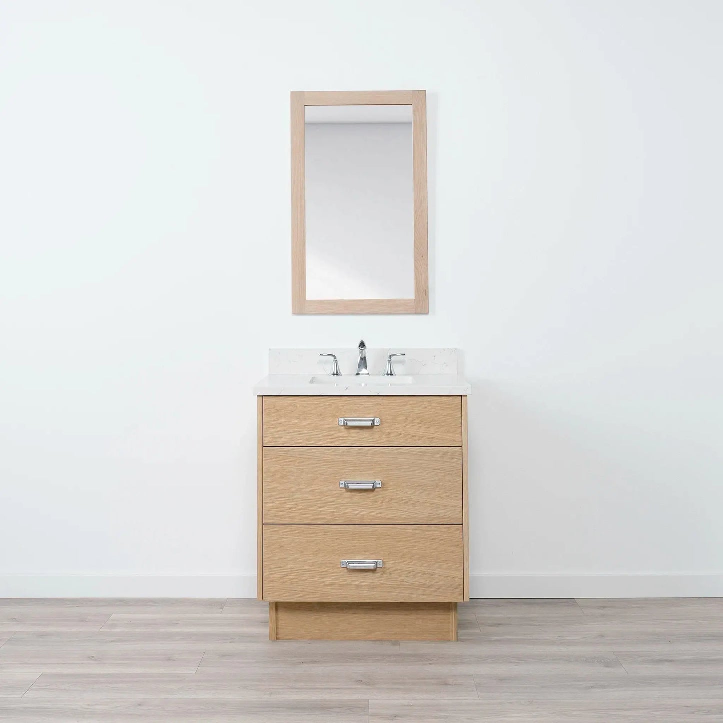 Ashbury SLIM 30" Natural White Oak Bathroom Vanity - All Drawers Teodor Bathroom Vanity Canada
