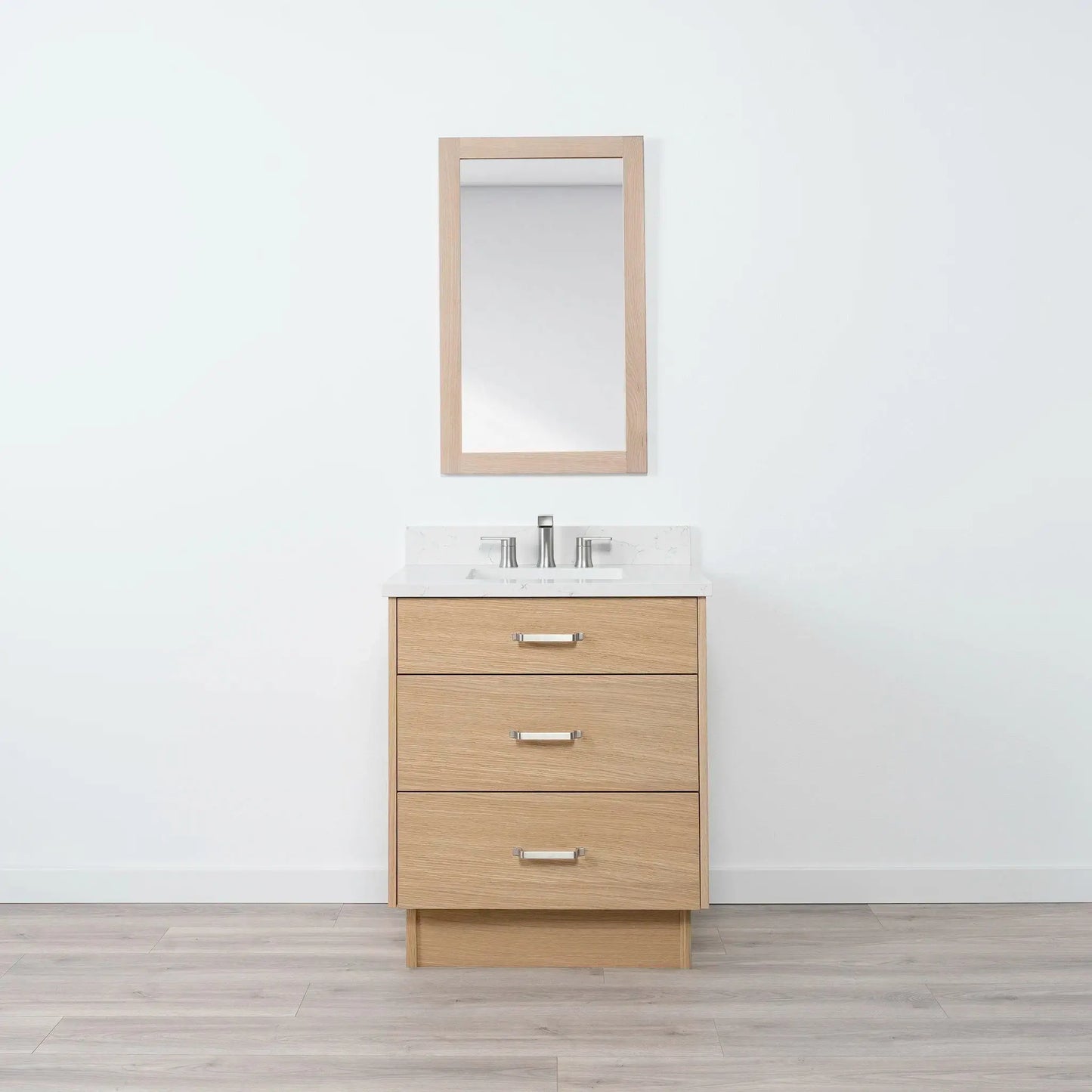 Ashbury SLIM 30" Natural White Oak Bathroom Vanity - All Drawers Teodor Bathroom Vanity Canada