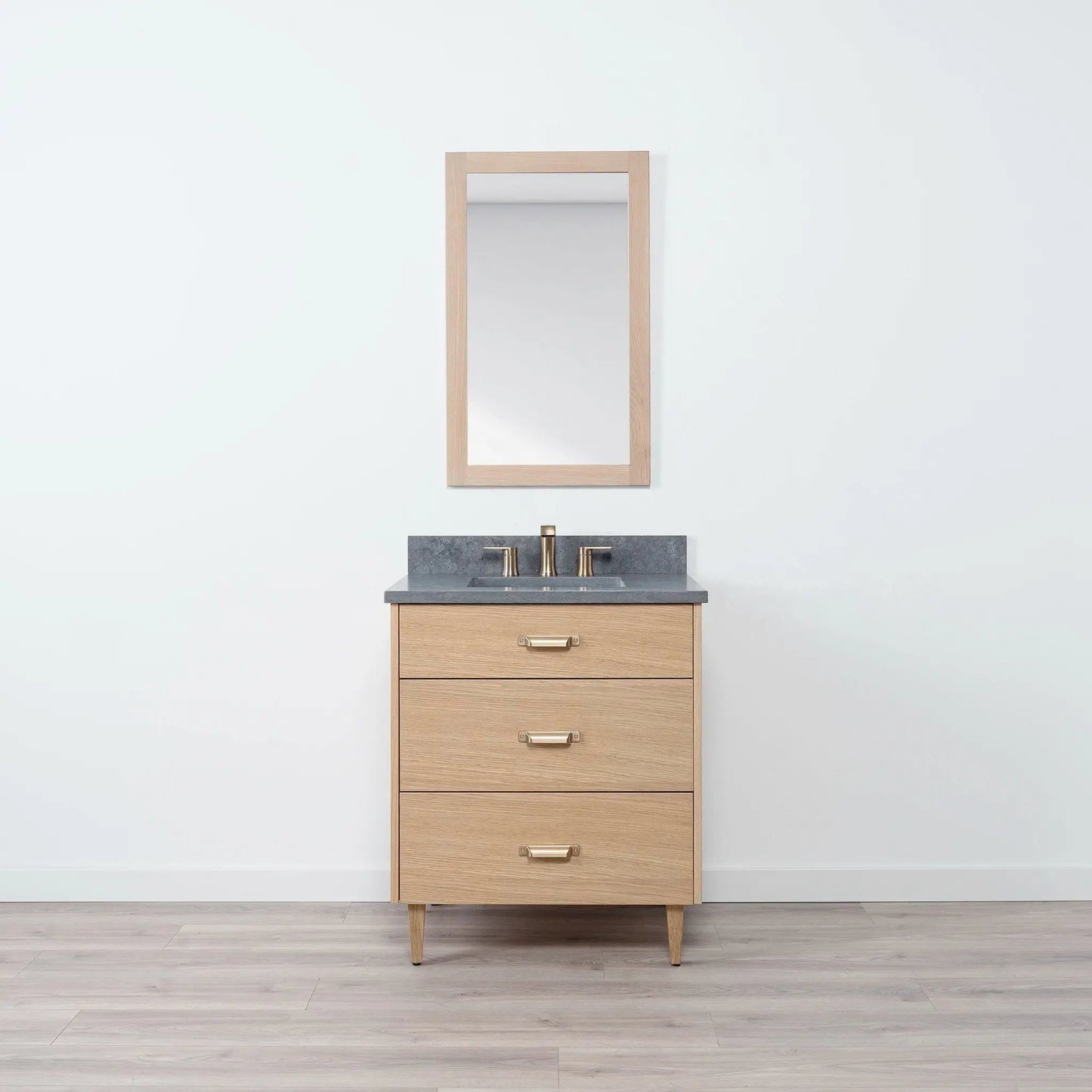 Ashbury SLIM 30" Natural White Oak Bathroom Vanity - All Drawers Teodor Bathroom Vanity Canada