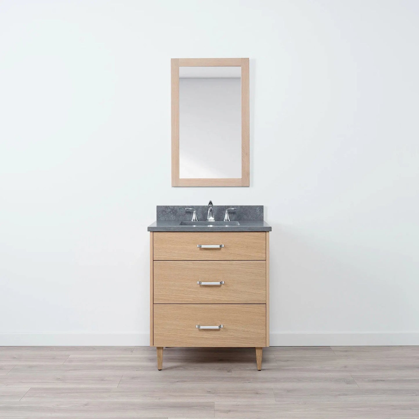 Ashbury SLIM 30" Natural White Oak Bathroom Vanity - All Drawers Teodor Bathroom Vanity Canada