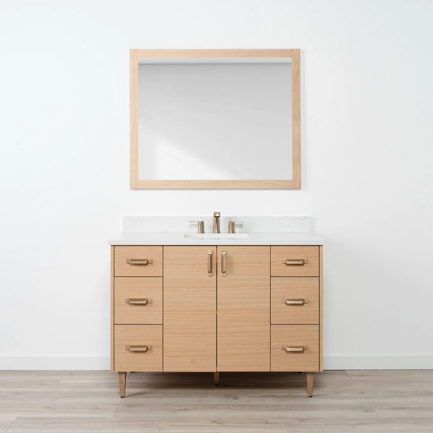 Ashbury SLIM 48" Natural White Oak Bathroom Vanity Teodor Bathroom Vanity Canada