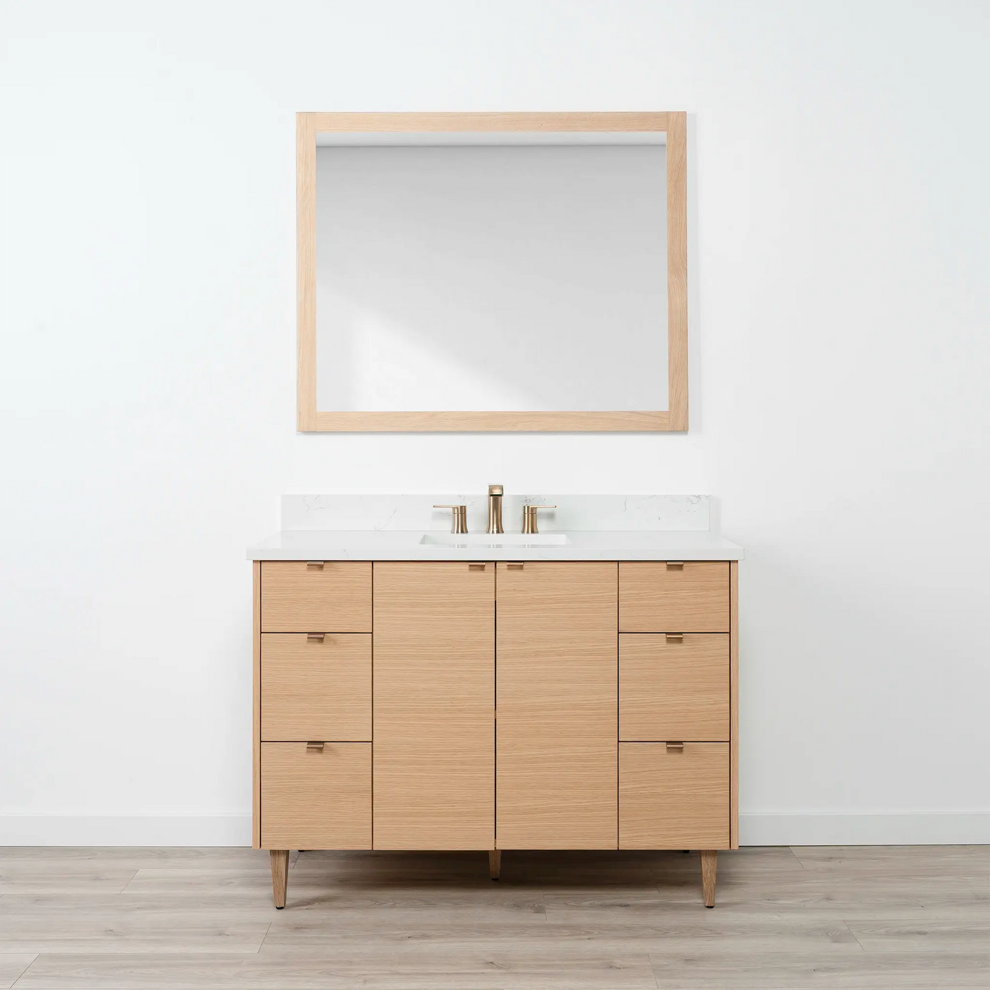 Ashbury SLIM 48" Natural White Oak Bathroom Vanity Teodor Bathroom Vanity Canada